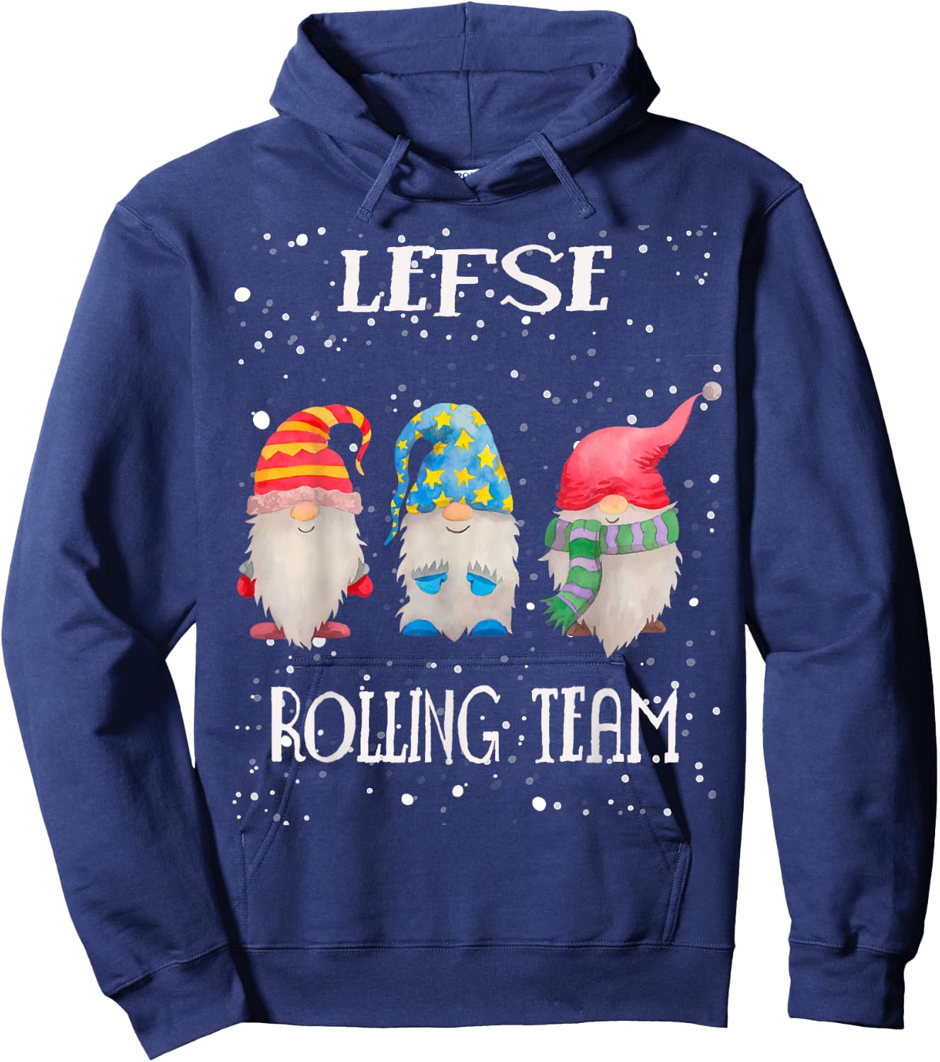 Lefse Rolling Team Nordic Merry Christmas Gnome Baking Tomte Hoodie - Hoodie | Navy
