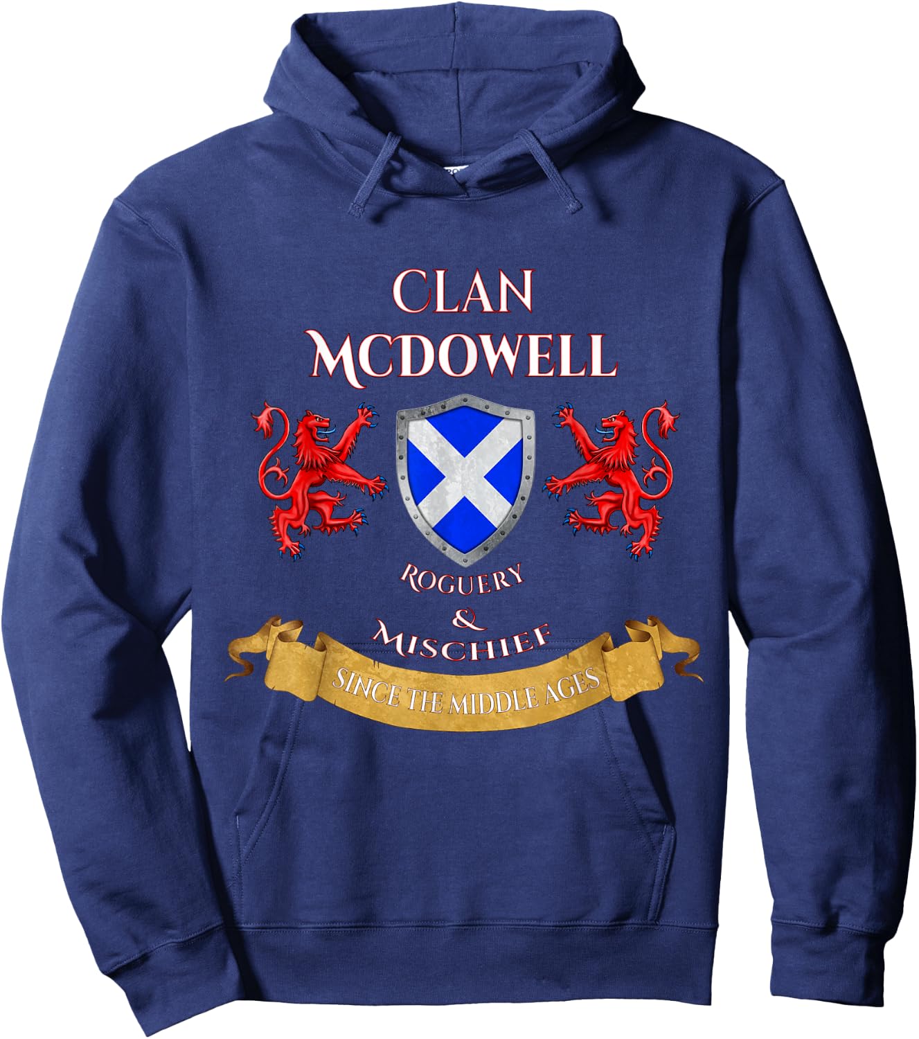 McDowell Scottish Family Clan Middle Ages Mischief Hoodie - Hoodie | Navy