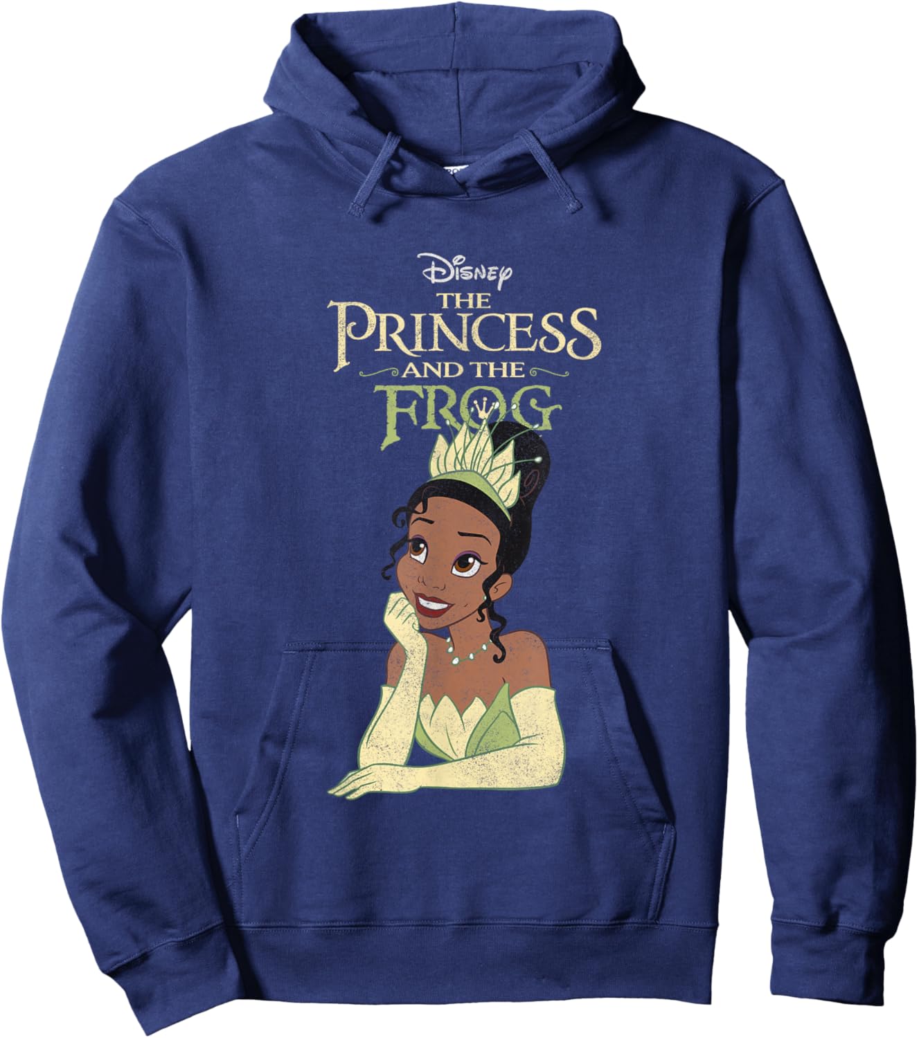 Disney The Princess and The Frog Iconic Tiana Chest Poster Hoodie - Hoodie | Navy