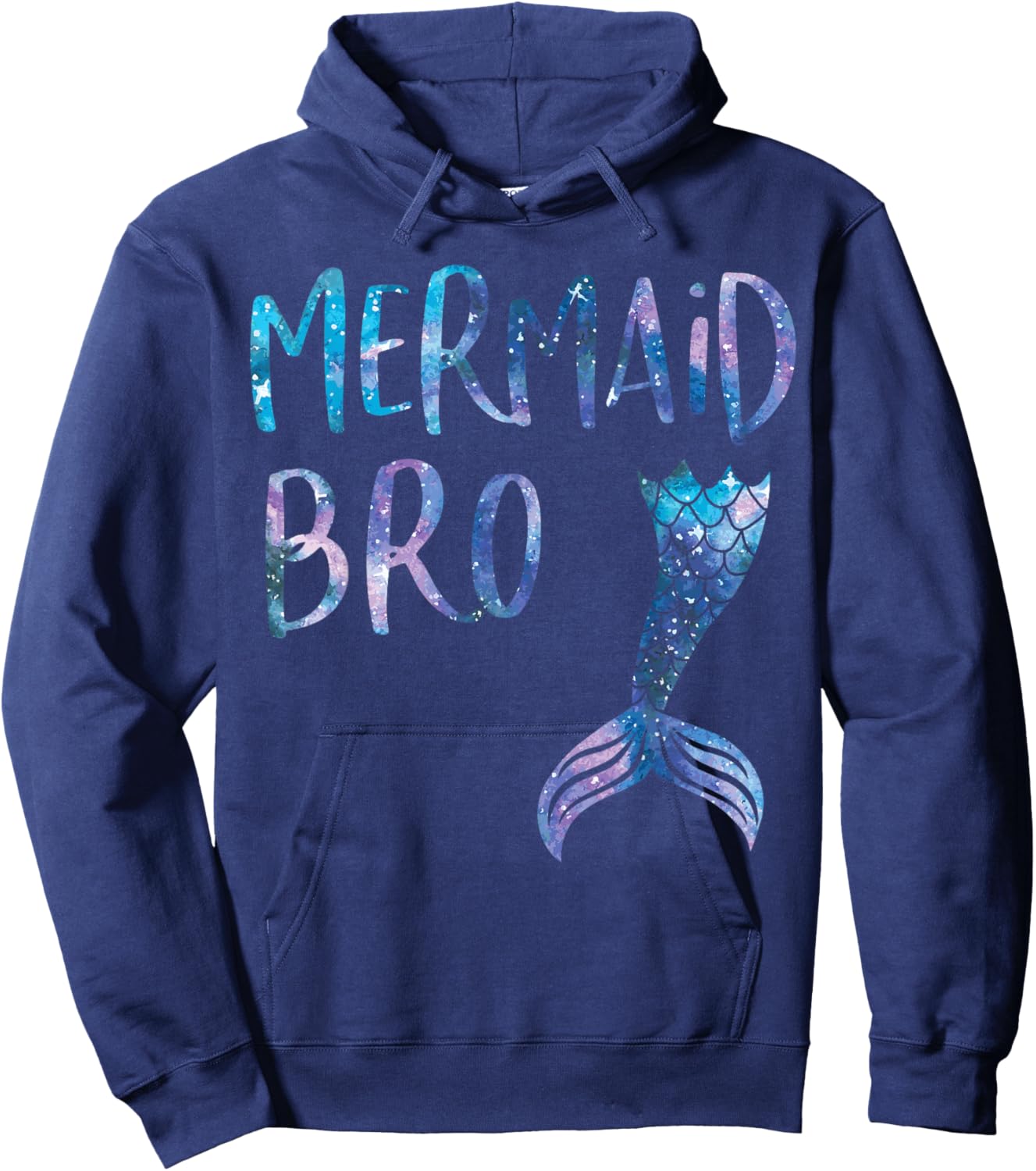 Mermaid Brother Tail Matching Mermaid Squad Birthday Party Hoodie - Hoodie | Navy
