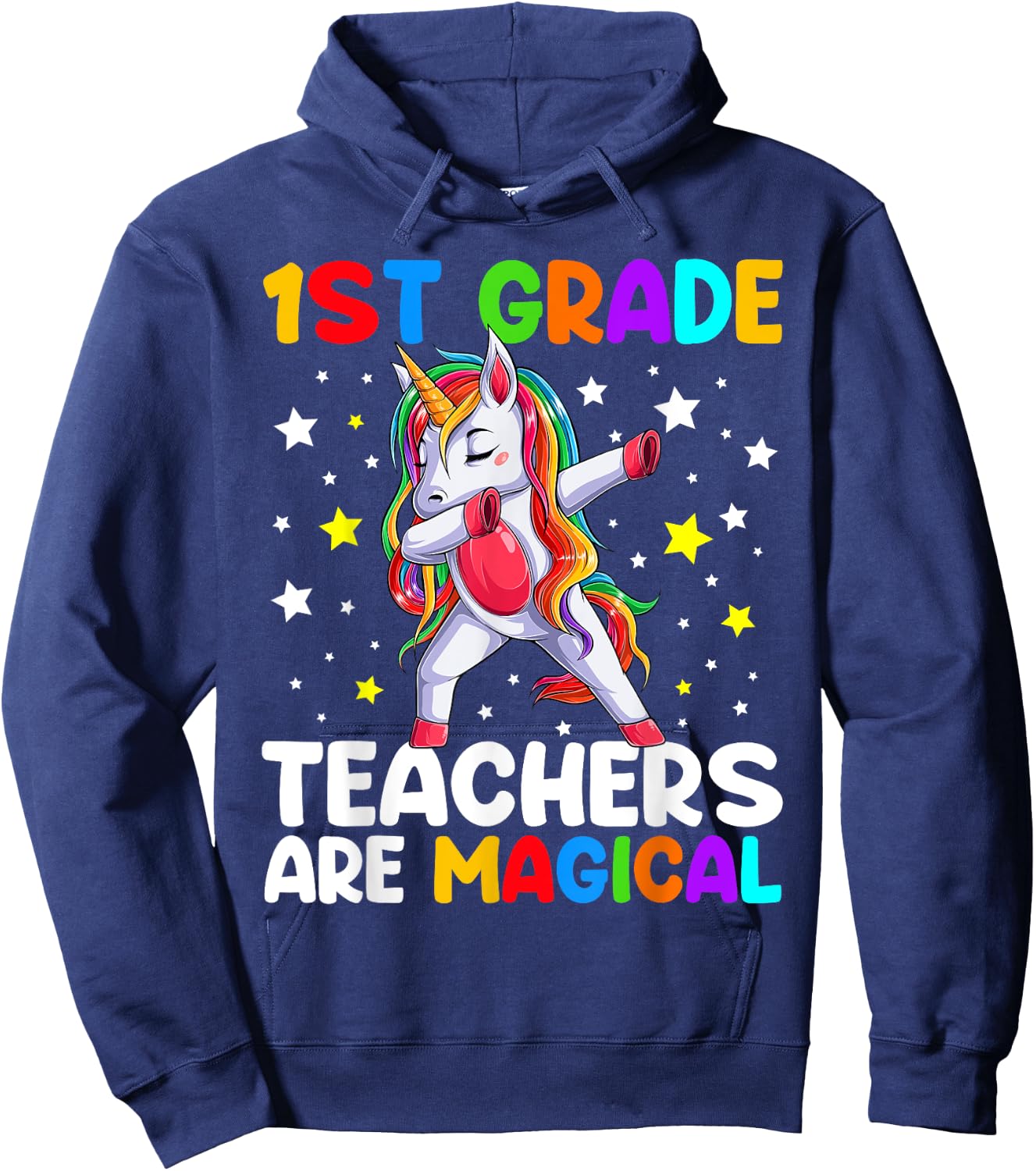 1st Grade Teachers Are Magical Unicorn Back To School Women Kids Hoodie - Hoodie | Navy