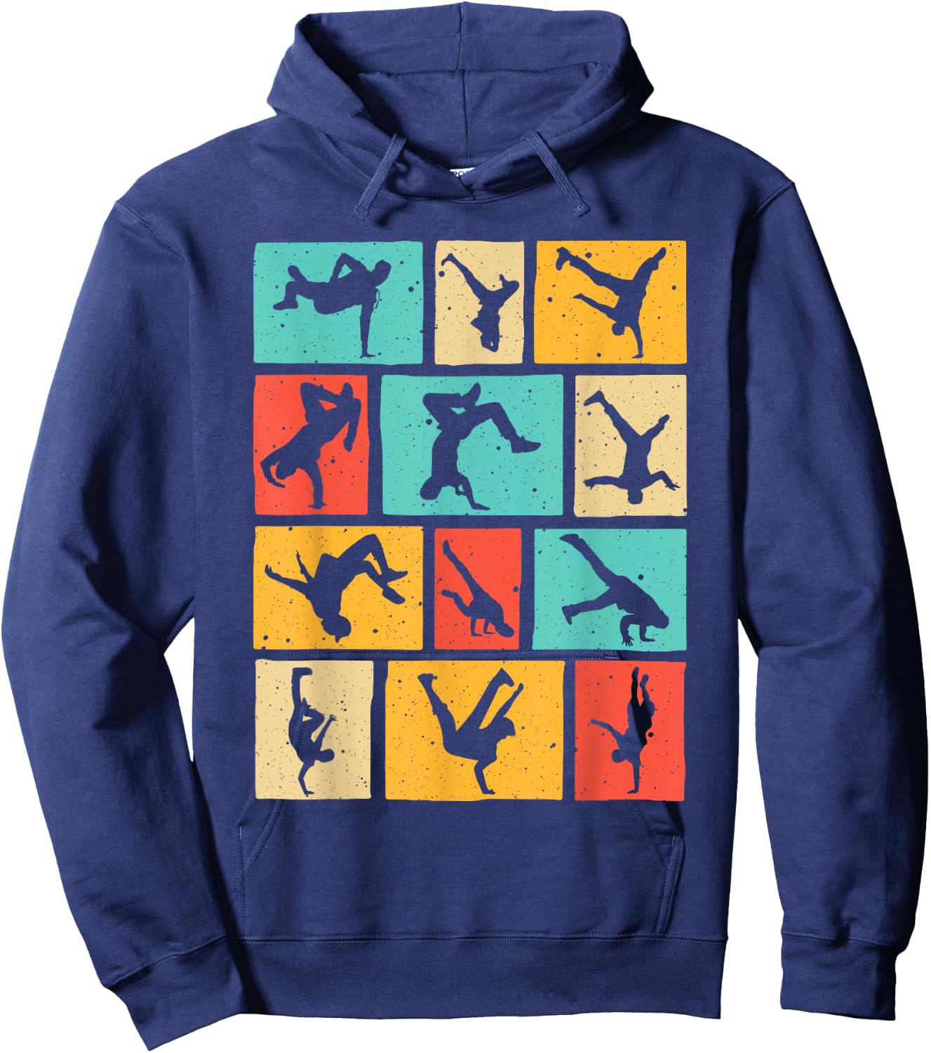 Funny Break Dancing Gift Vintage Hip-Hop Cool Break Dancer Hoodie - Hoodie | Navy