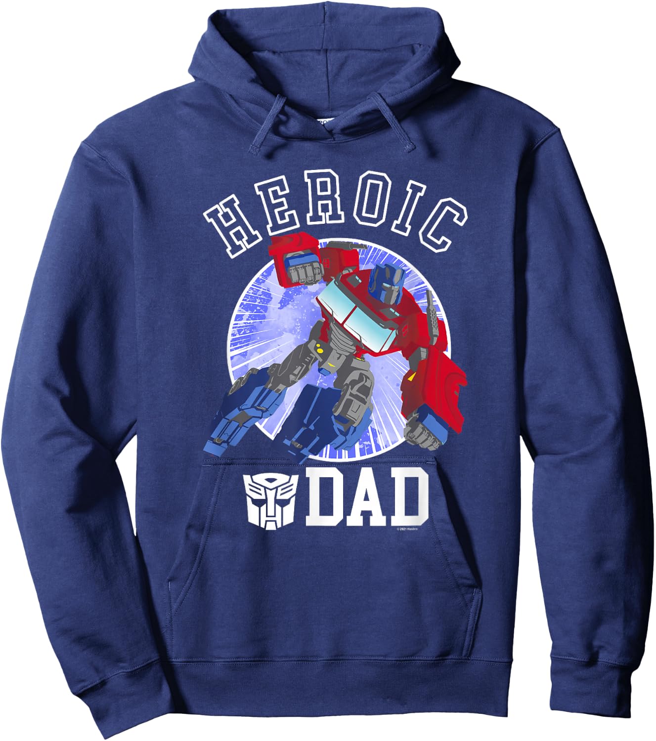 Transformers Father's Day Optimus Prime Heroic Dad Vintage Hoodie - Hoodie | Navy