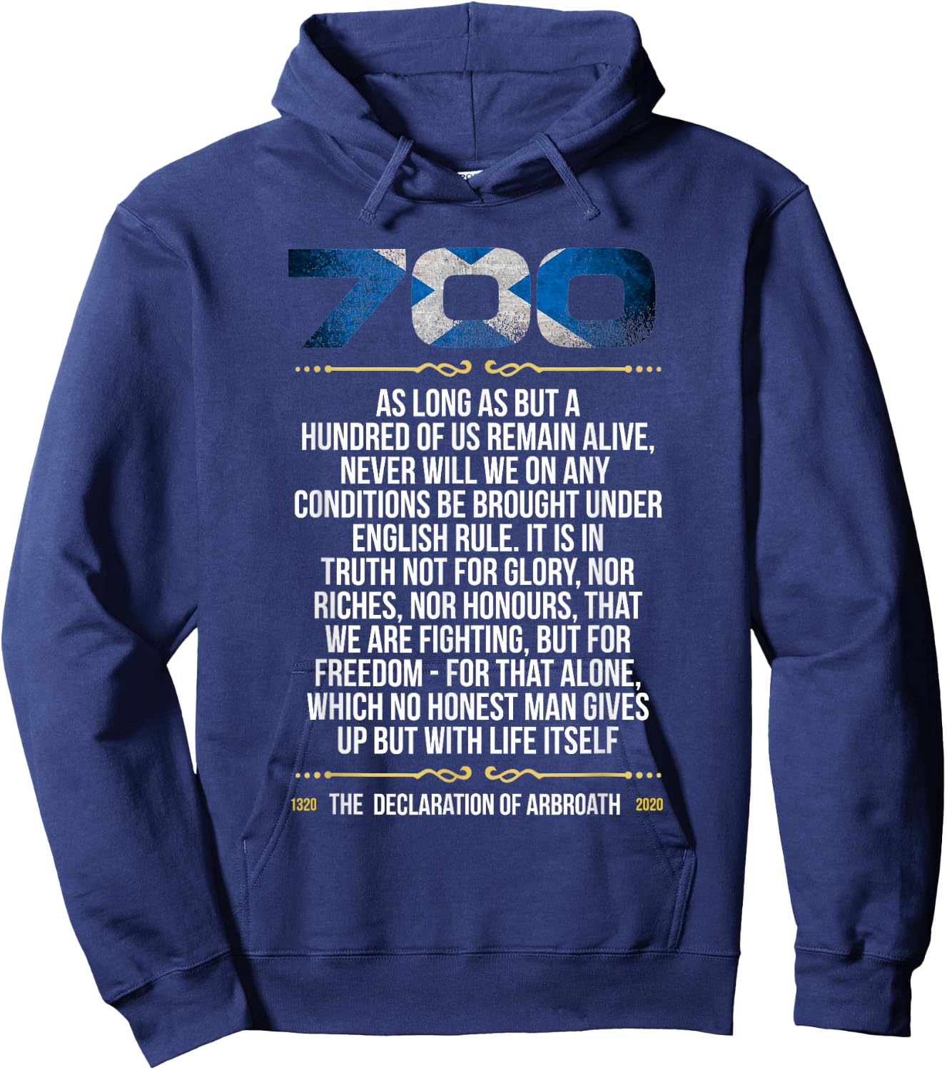 700th Anniversary Signing of the Declaration of Arbroath Hoodie - Hoodie | Navy