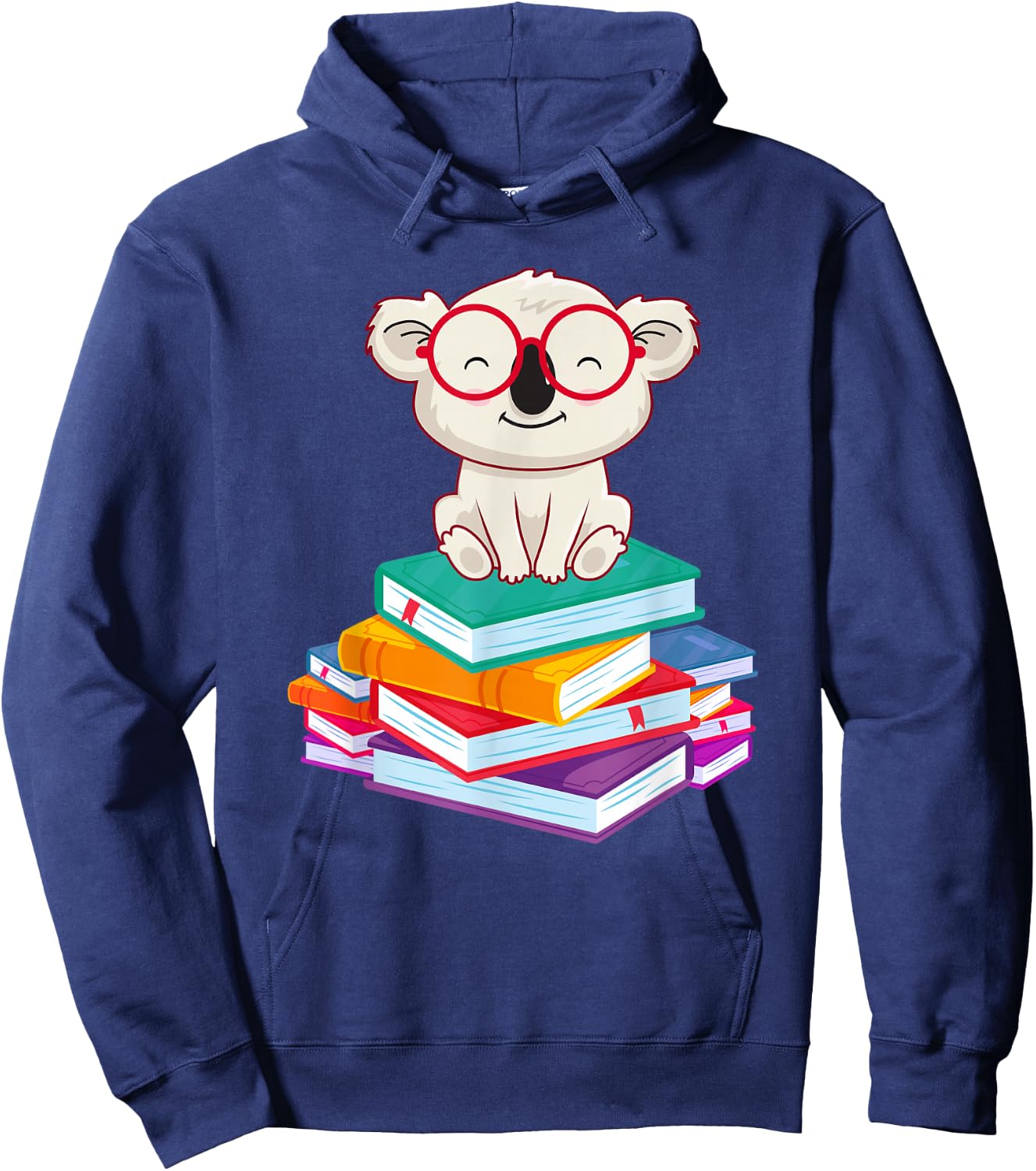 Reading Bookworm Gift Koala Hoodie - Hoodie | Navy