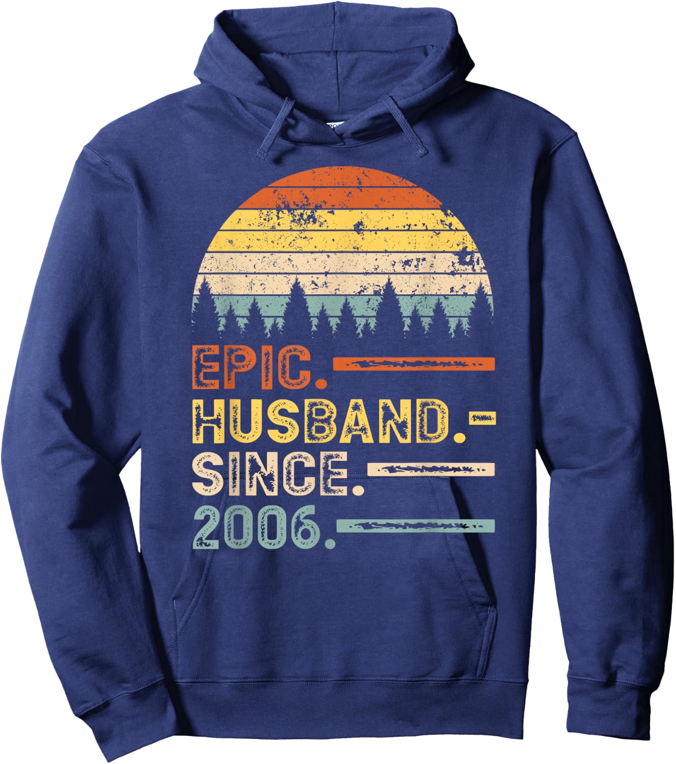 14th Wedding Anniversary Gifts For Epic Husband Since 2006 Hoodie - Hoodie | Navy