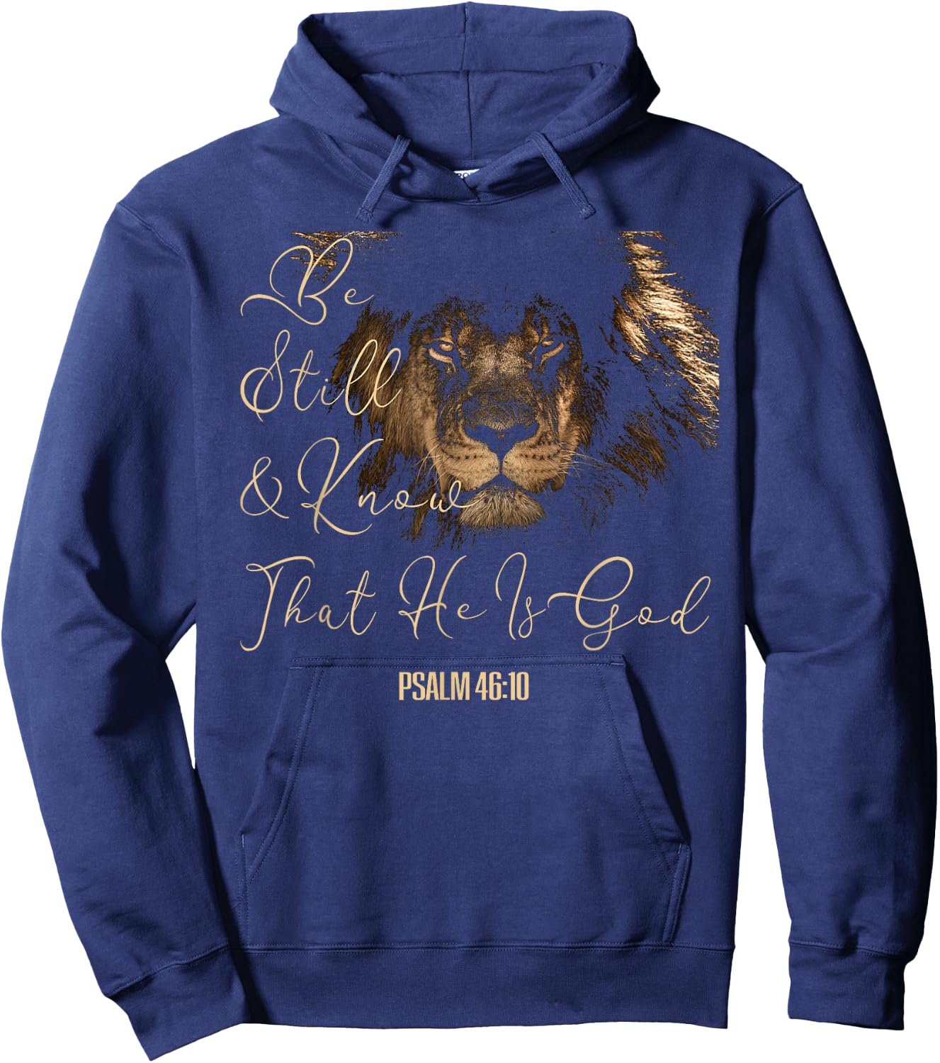 Christian Men Women Scripture Be Still & Know That I Am God Hoodie - Hoodie | Navy