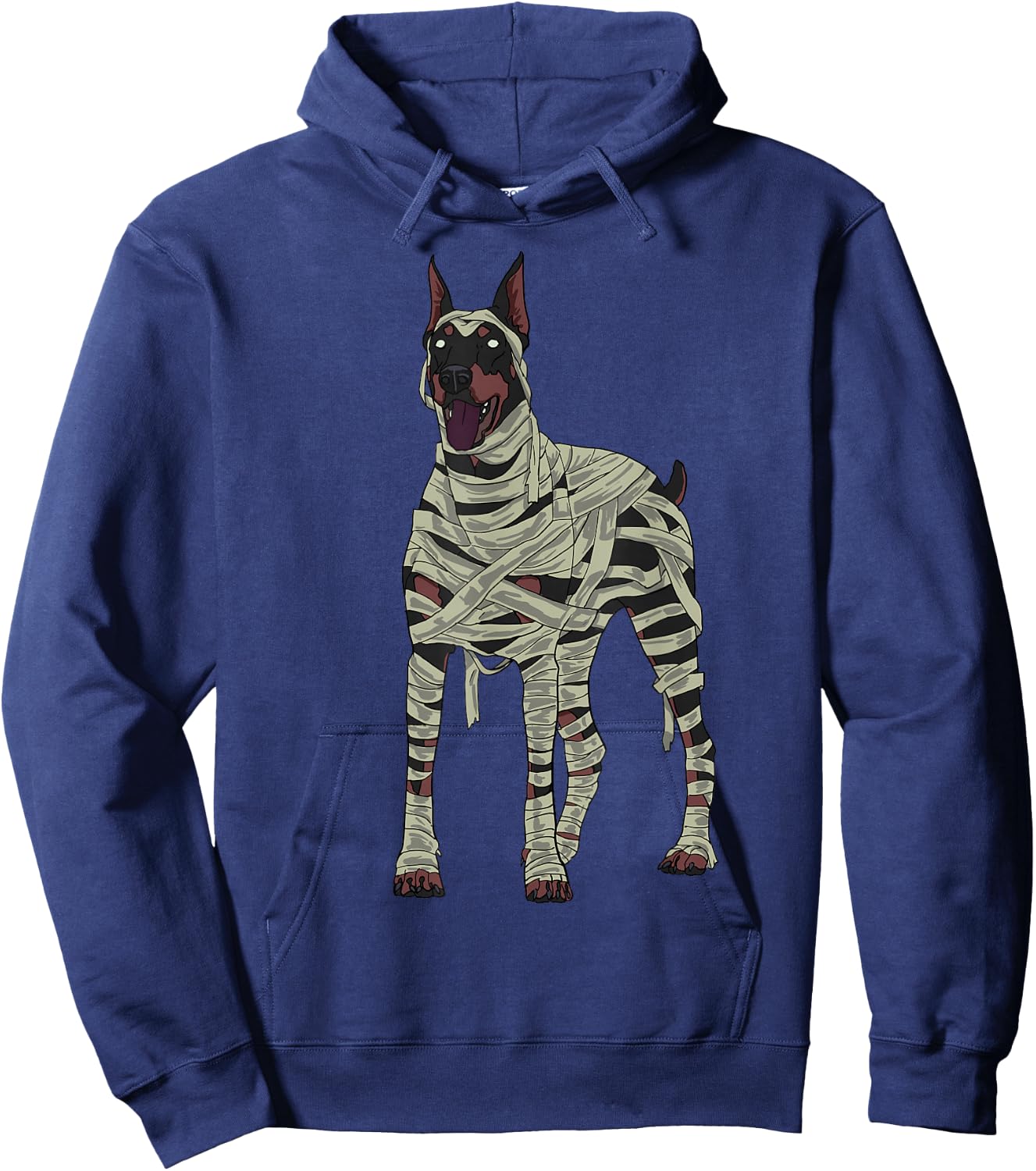 Doberman Dog Mummy Halloween Costume Dog Lovers Hoodie - Hoodie | Navy