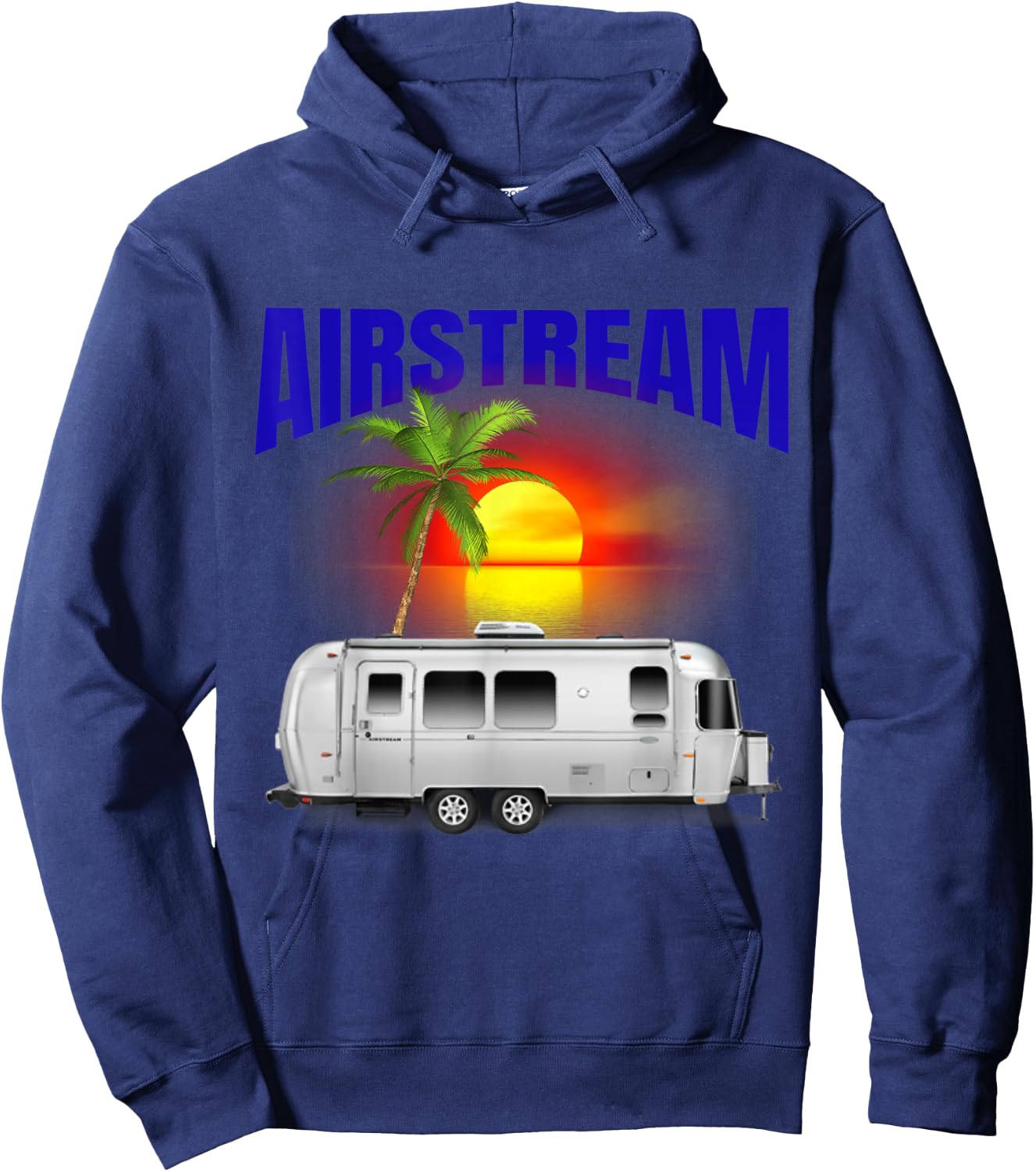 The perfect retro Airstream camping trailer . Hoodie - Hoodie | Navy