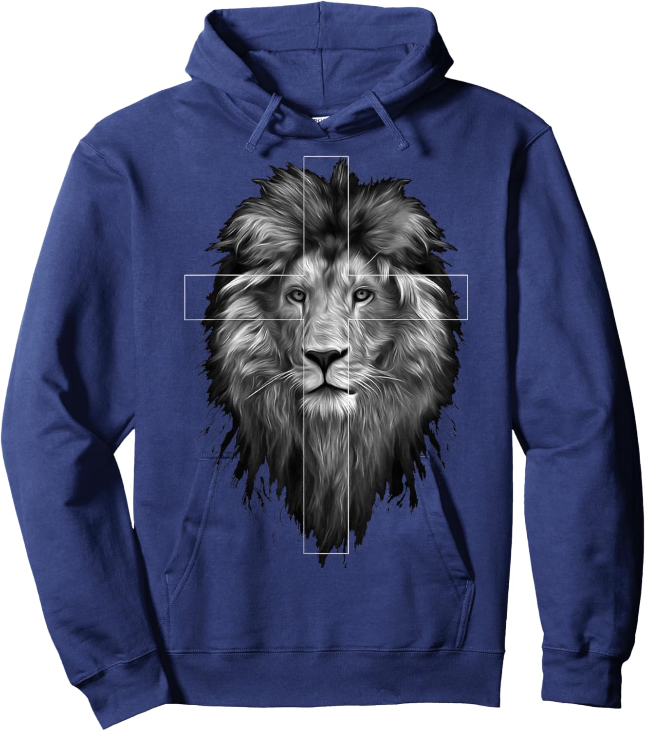 Jesus Lion of Judah | Christian Jesus Hoodie - Hoodie | Navy