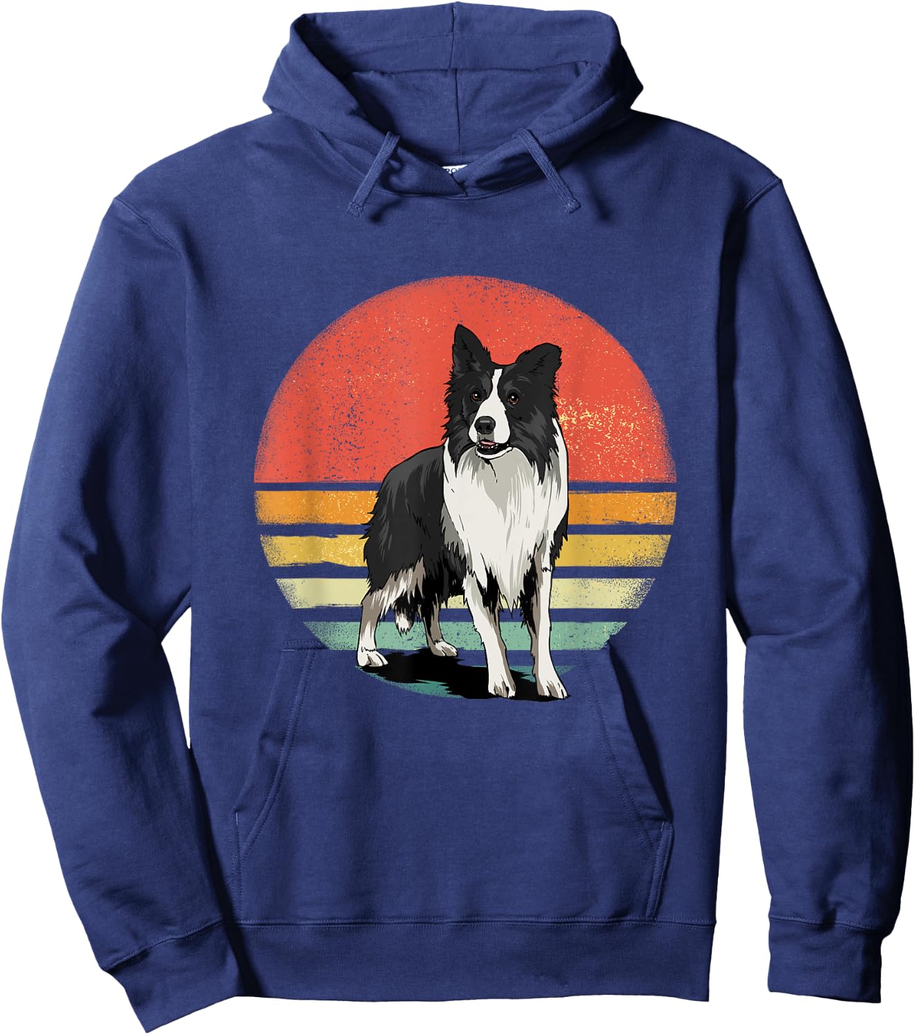 Border Collie Shirt Retro Border Collie Dog Pet Collie Lover Hoodie - Hoodie | Navy