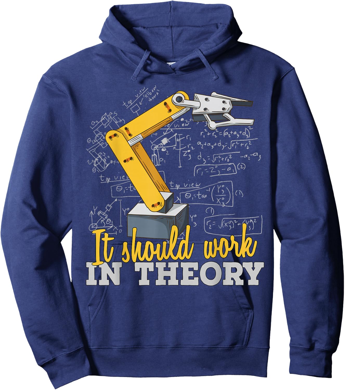 Cartoon robot arm - funny robot engineer Hoodie - Hoodie | Navy