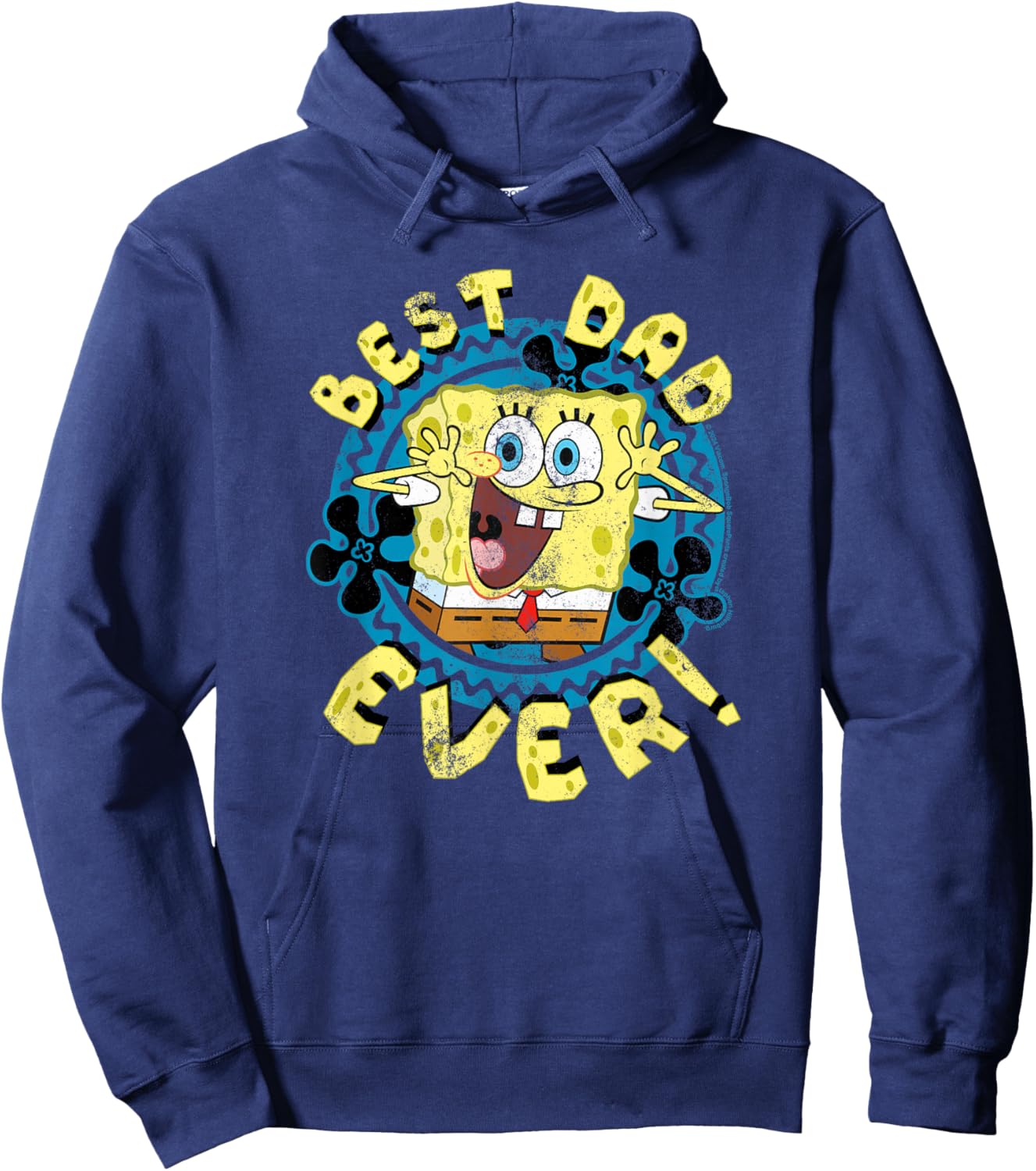 Spongebob Squarepants Father's Day Best Dad Ever Hoodie - Hoodie | Navy