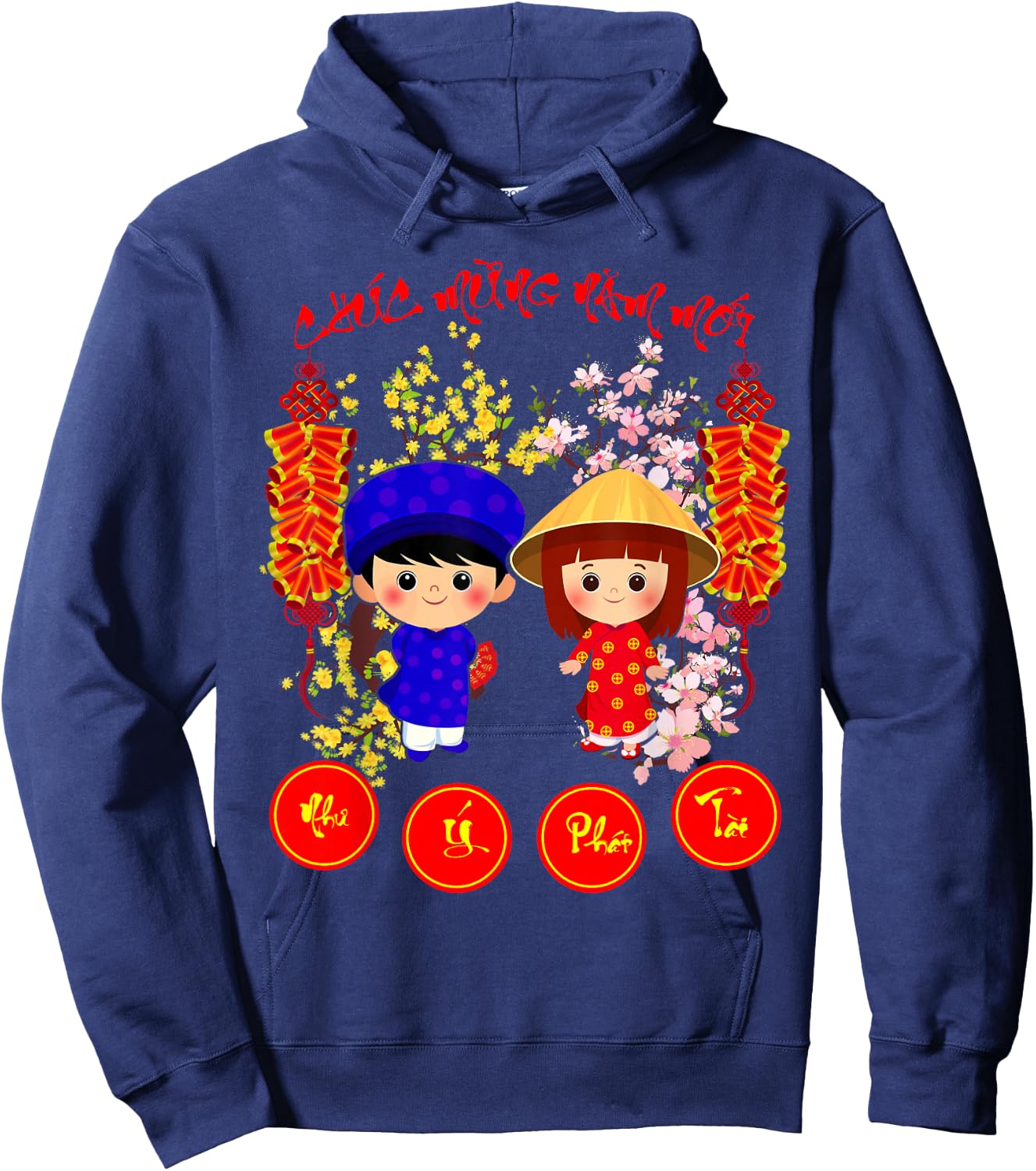 Chuc Mung Nam Moi 2026 Vietnamese Lunar New Year Hoodie - Hoodie | Navy