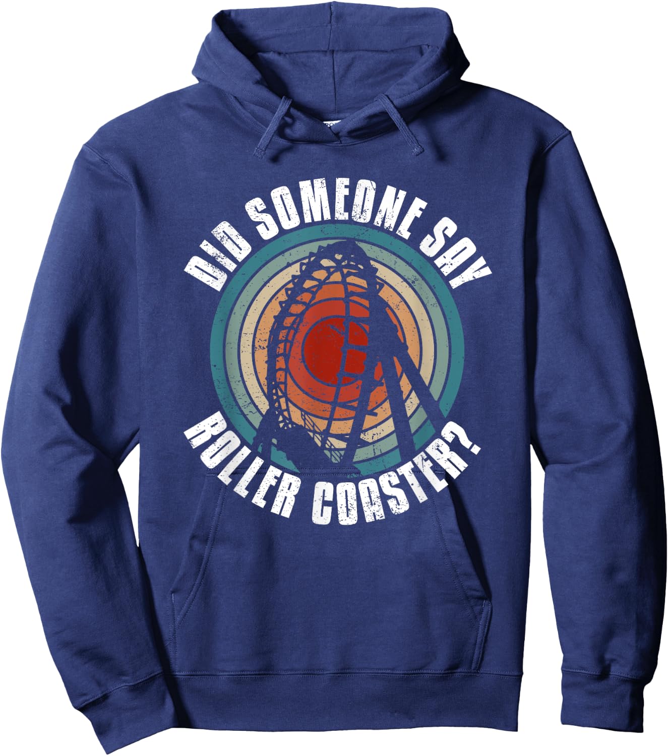 Riding Roller Coasters Hobby Adventures Hoodie - Hoodie | Navy