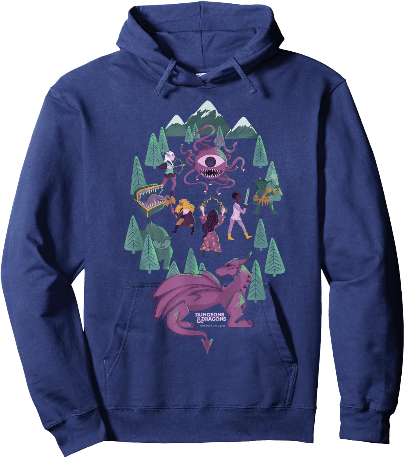 Dungeons & Dragons Forest Crew Hoodie - Hoodie | Navy