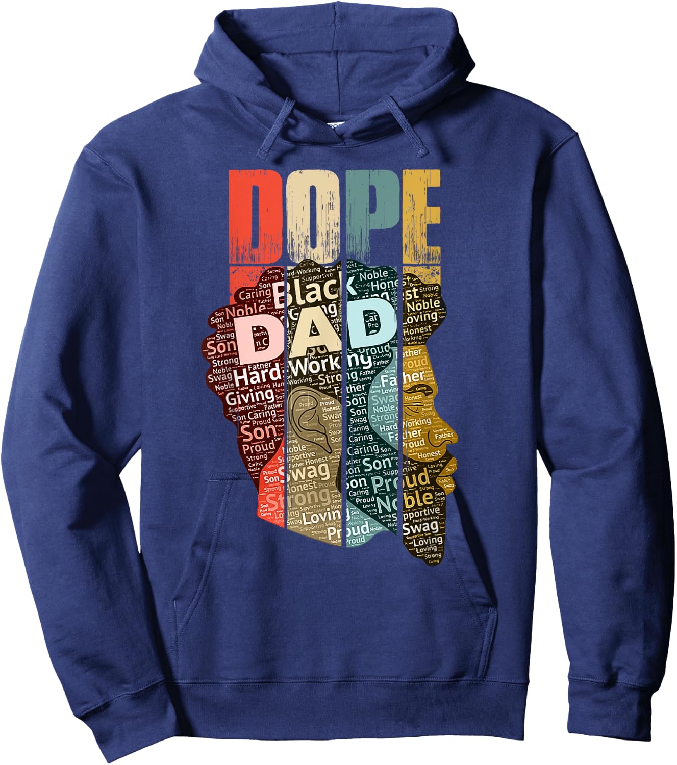 Dope Black Dad Dad History Month Hoodie - Hoodie | Navy