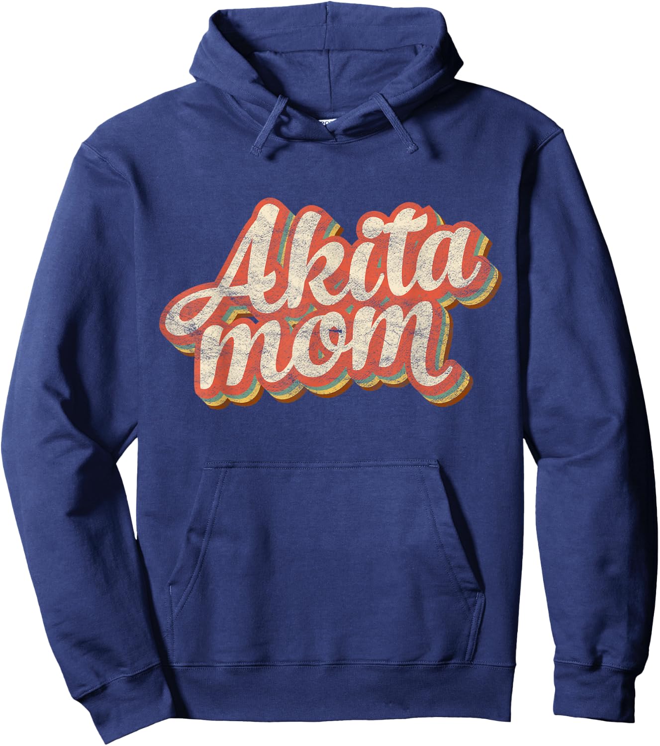 Vintage Akita Mom Gift Akita Mother Dog Lover Pet Mama Men Women Girls Kids Hoodie - Hoodie | Navy