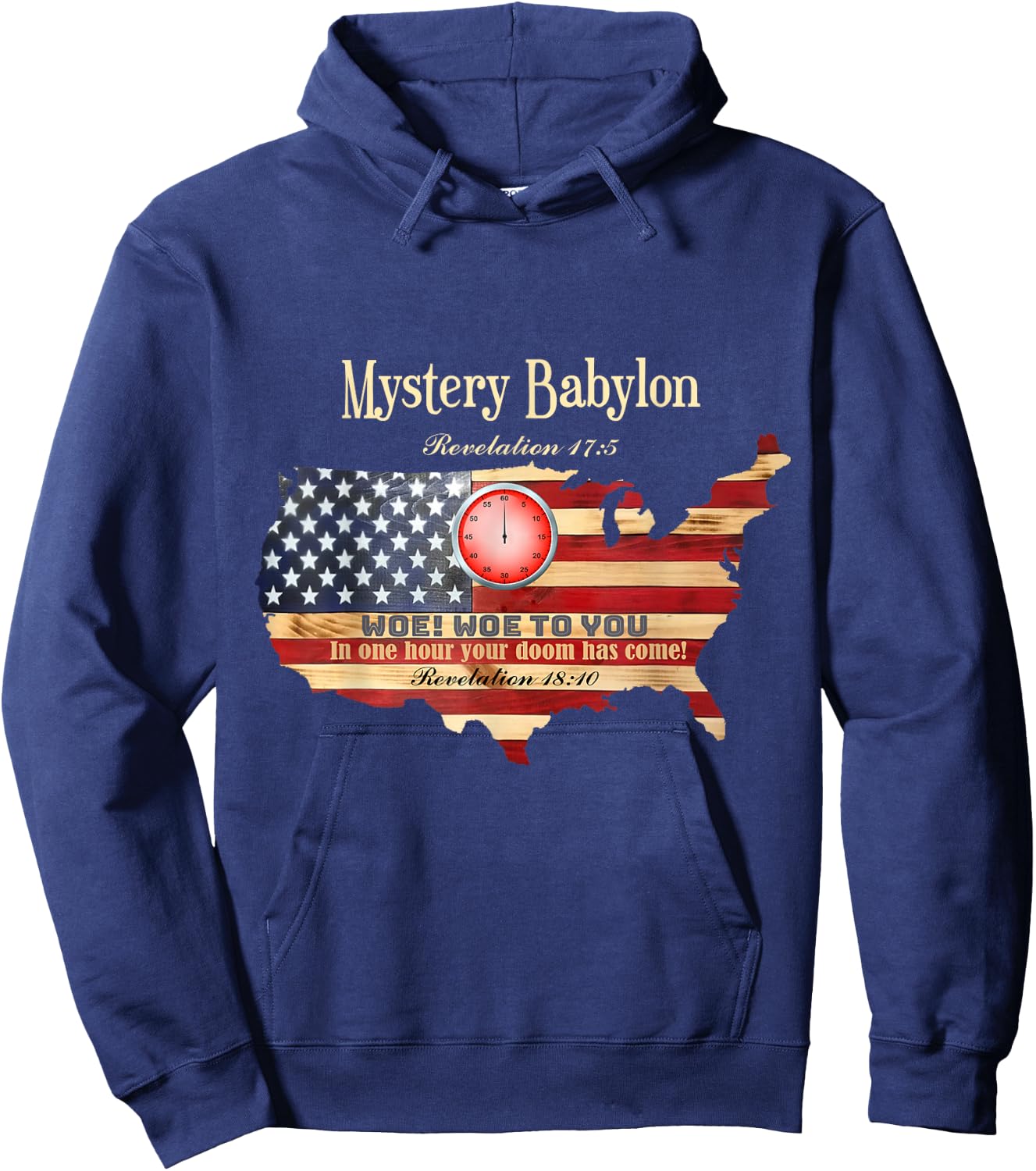 Mystery Babylon Revelation 17:5 Hoodie - Hoodie | Navy