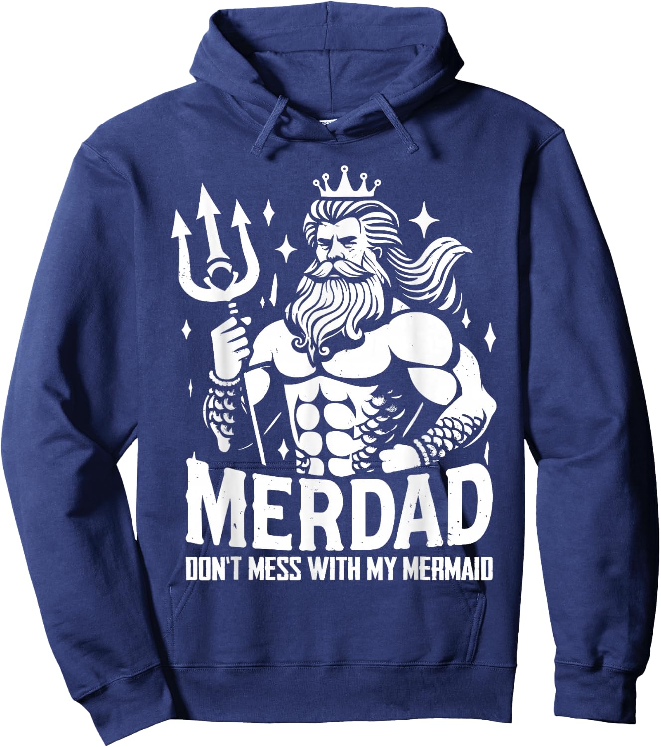 Merdad Dont Mess With My Mermaid Hoodie - Hoodie | Navy