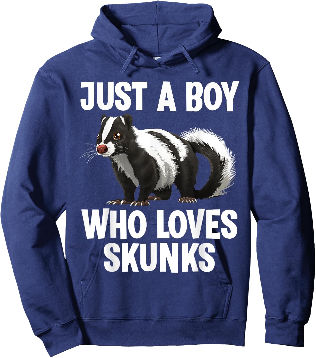Cute Skunk Design Boys Zoo Wild Animal Skunk Lovers Hoodie - Hoodie | Navy