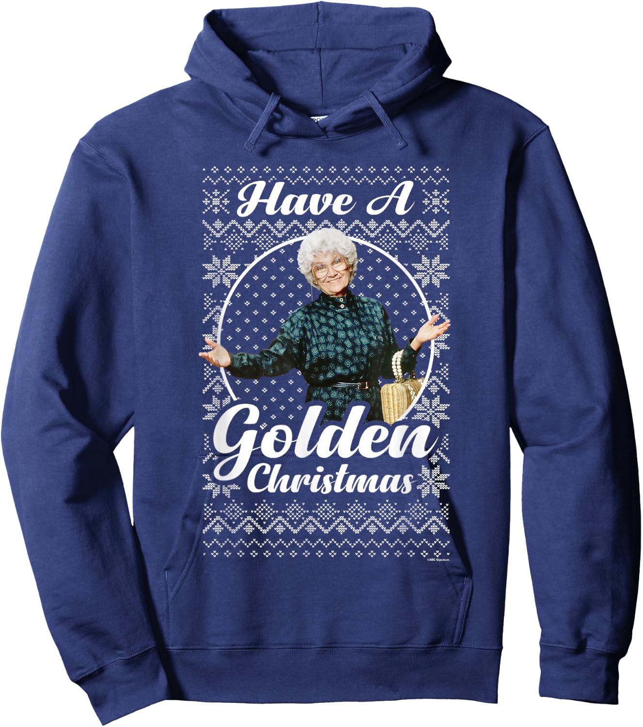 The Golden Girls Iconic Sophia Have A Golden Christmas Logo Hoodie - Hoodie | Navy