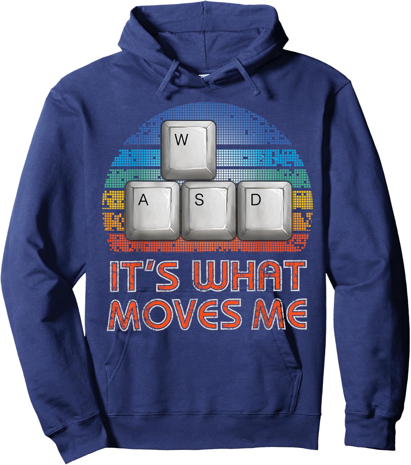 Vintage WASD PC Gamer - Classic Fit, Short Sleeve, Black - Gift & Boys Hoodie - Hoodie | Navy