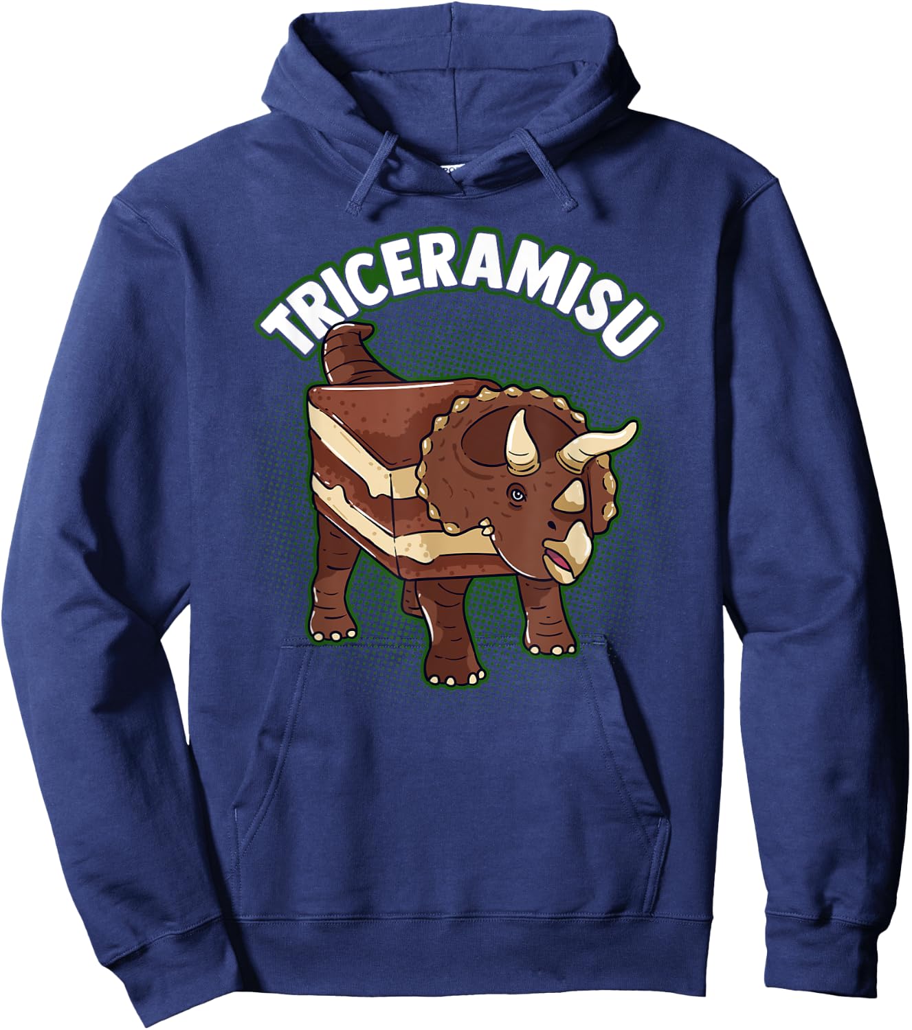 Triceramisu | Triceratops Dinosaur Lover Pastry Chef Pun Hoodie - Hoodie | Navy