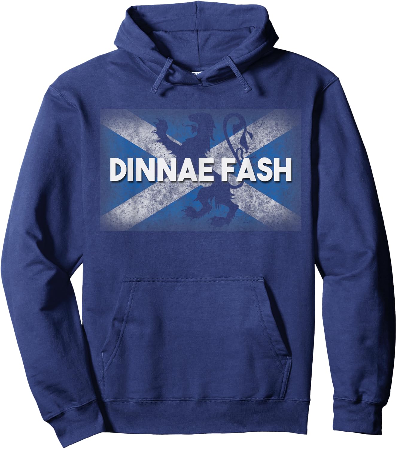 Scottish Flag Scotland Dinnae Fash Phrase Lion Rampant Hoodie - Hoodie | Navy