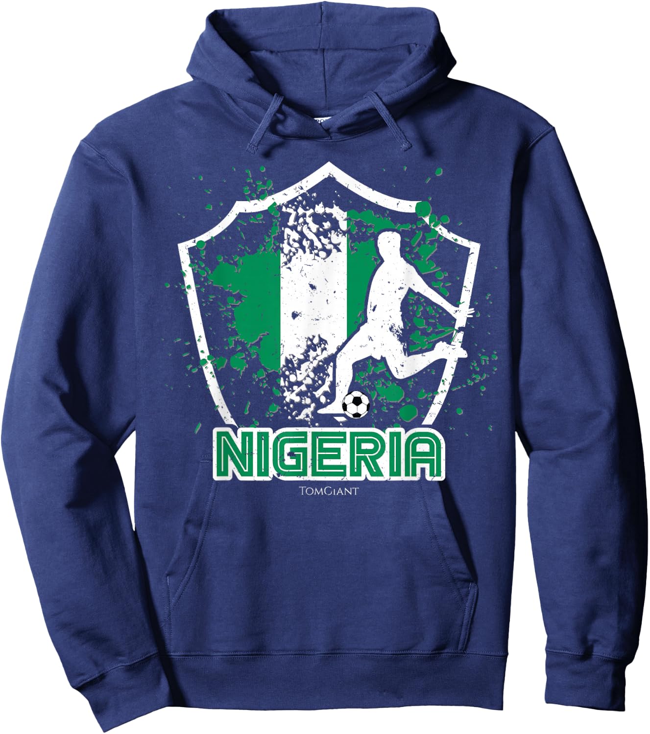 Soccer Football Nigeria Nigerian World National Game Gift Hoodie - Hoodie | Navy