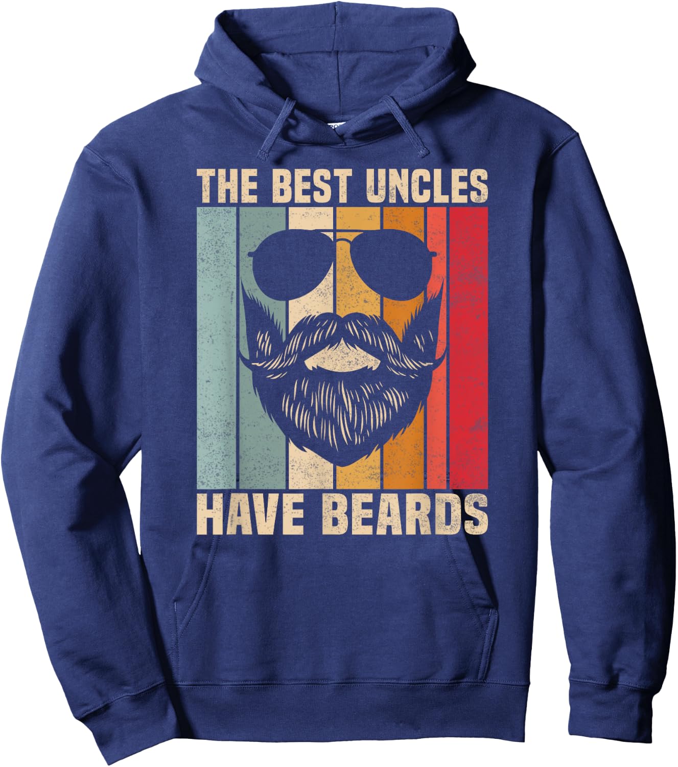 Funny Retro Vintage The Best Uncles Have Beards Lovers Hoodie - Hoodie | Navy