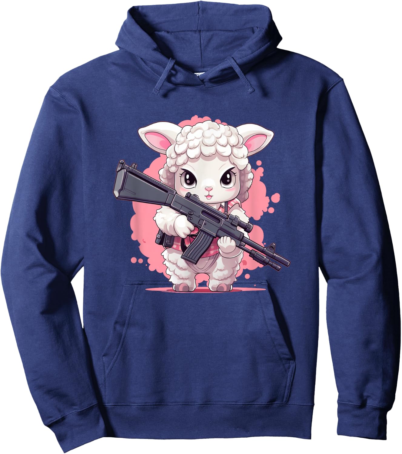 Funny Firearm Sheep Costume for Handgun Lovers and Animals Hoodie - Hoodie | Navy