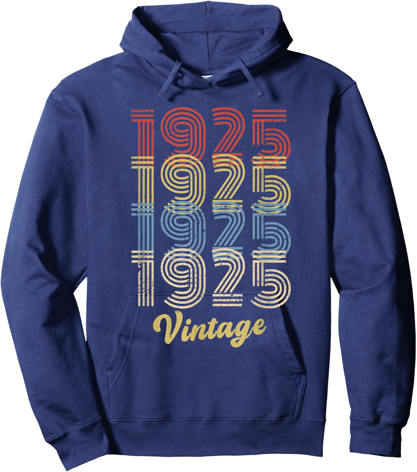 1925 Birthday Gift Retro Birthday Vintage 1925 Original Part Hoodie - Hoodie | Navy