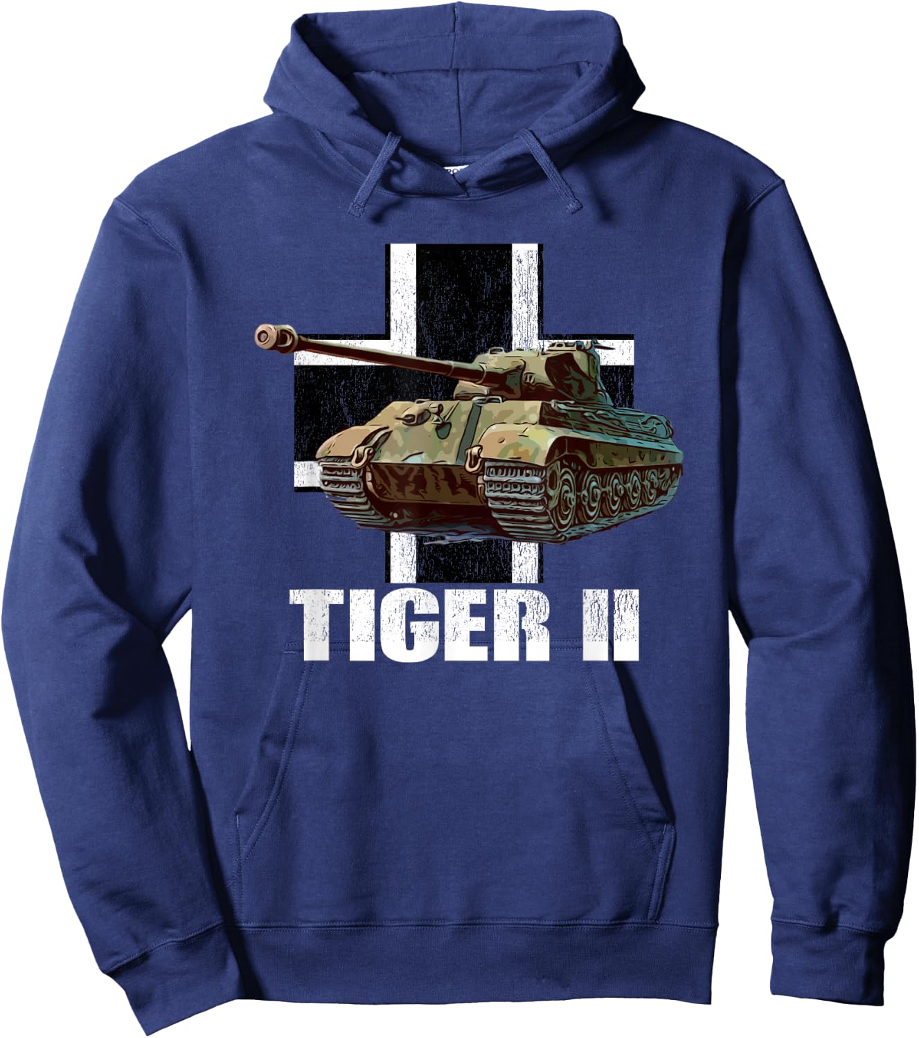 Tiger II German Heavy Tank WW2 Panzer Armored Hoodie - Hoodie | Navy
