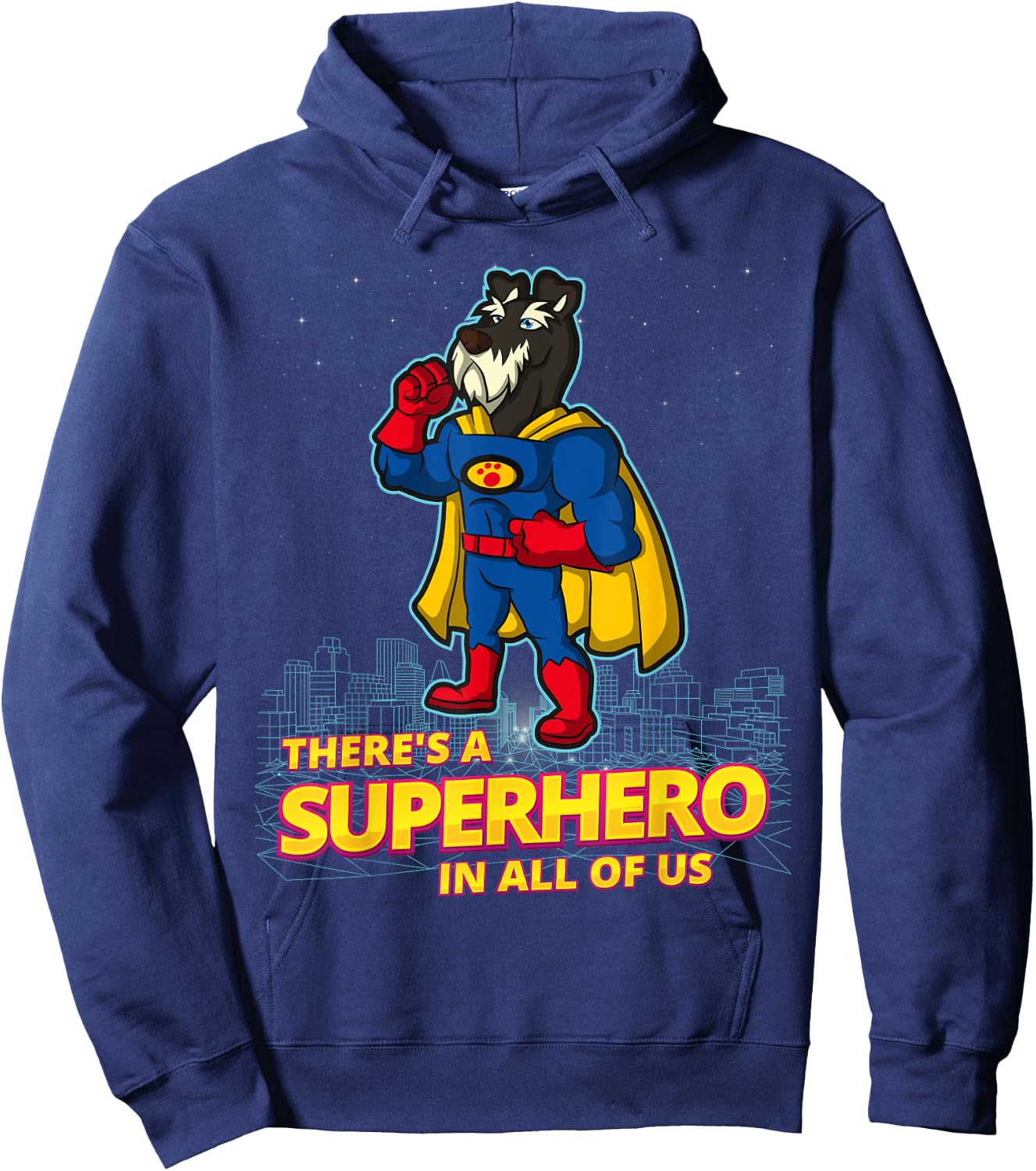 Schnauzer Standard Miniature & Giant-Schnauzer Dog Women Kids Hoodie - Hoodie | Navy