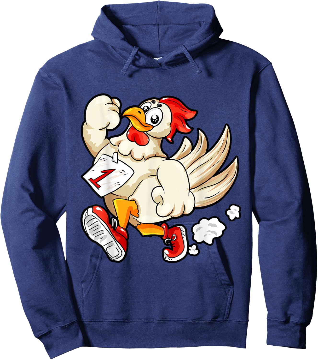 Marathon runner | running chicken motivation sport humor Hoodie - Hoodie | Navy