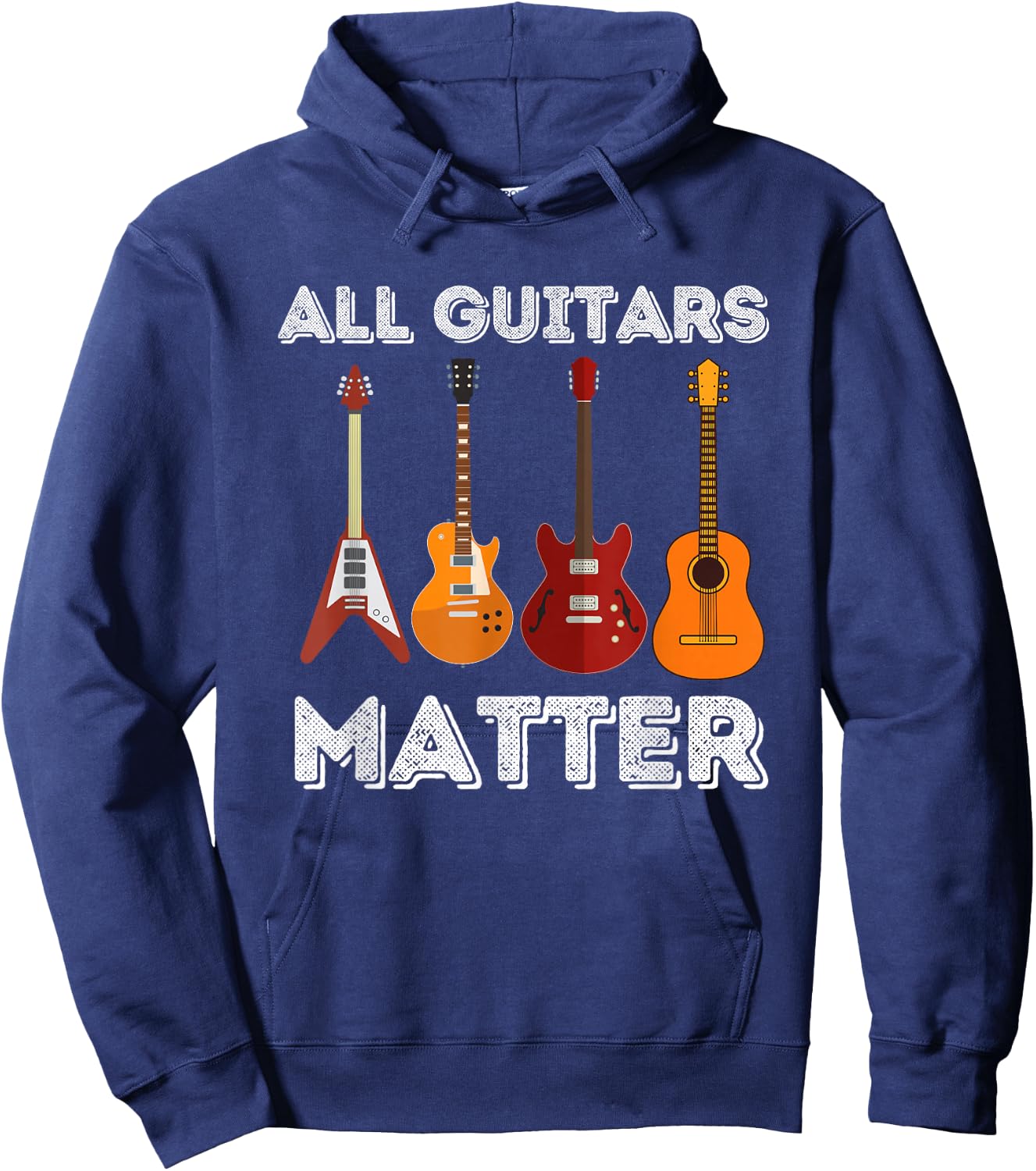 All Guitars Matter - Funny Guitar Lover & Guitarist Gift Small Hoodie - Hoodie | Navy