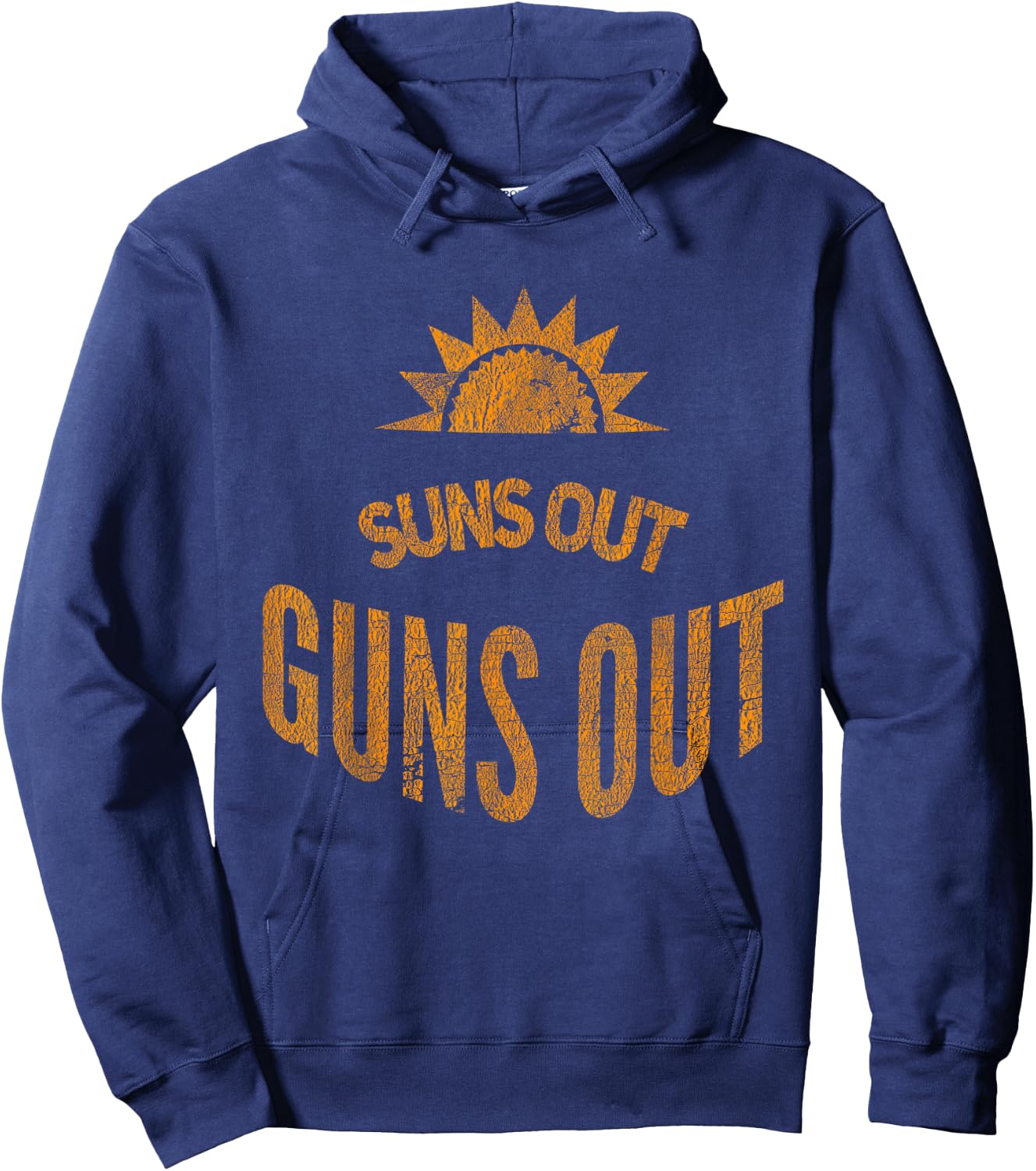 Suns Out Guns Out Workout Funny Gym Muscle Exercise Sunsout Hoodie - Hoodie | Navy