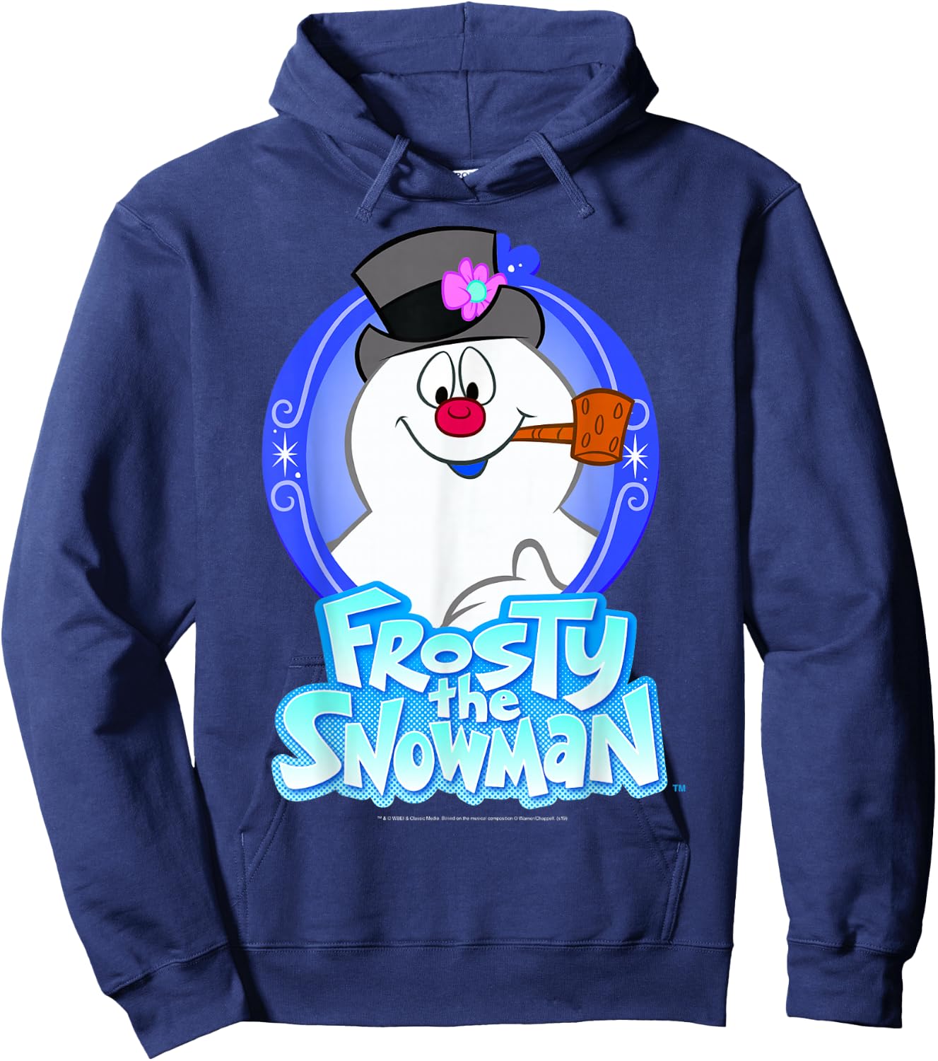 Frosty The Snowman Portrait Logo Hoodie - Hoodie | Navy