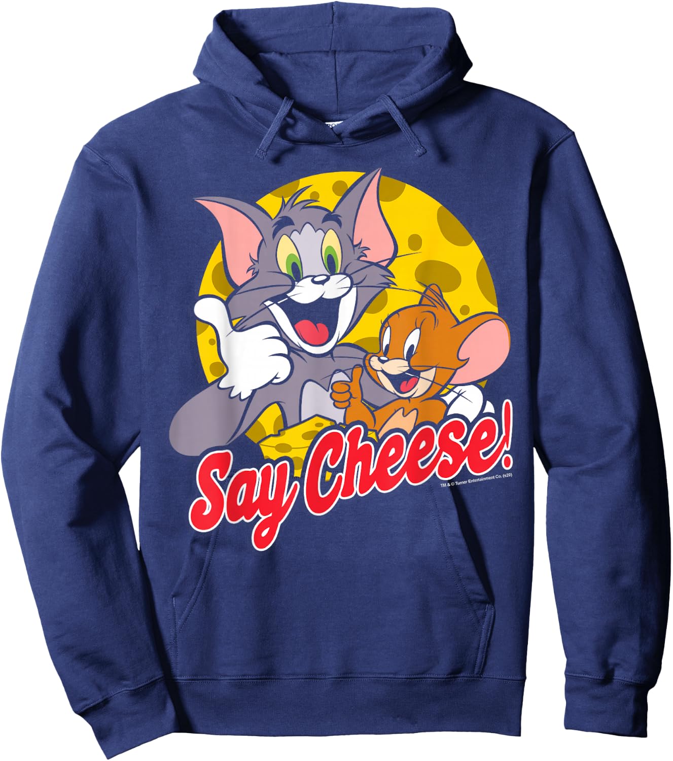 Tom and Jerry Say Cheese Portrait Hoodie - Hoodie | Navy