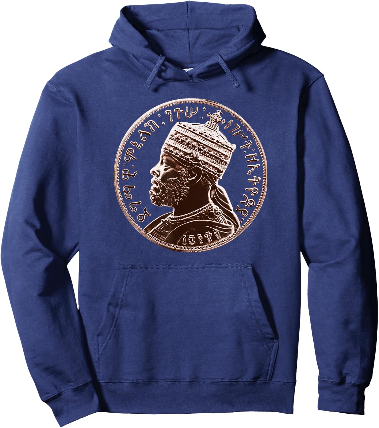 Menelik II Emperor of Ethiopia Hoodie - Hoodie | Navy