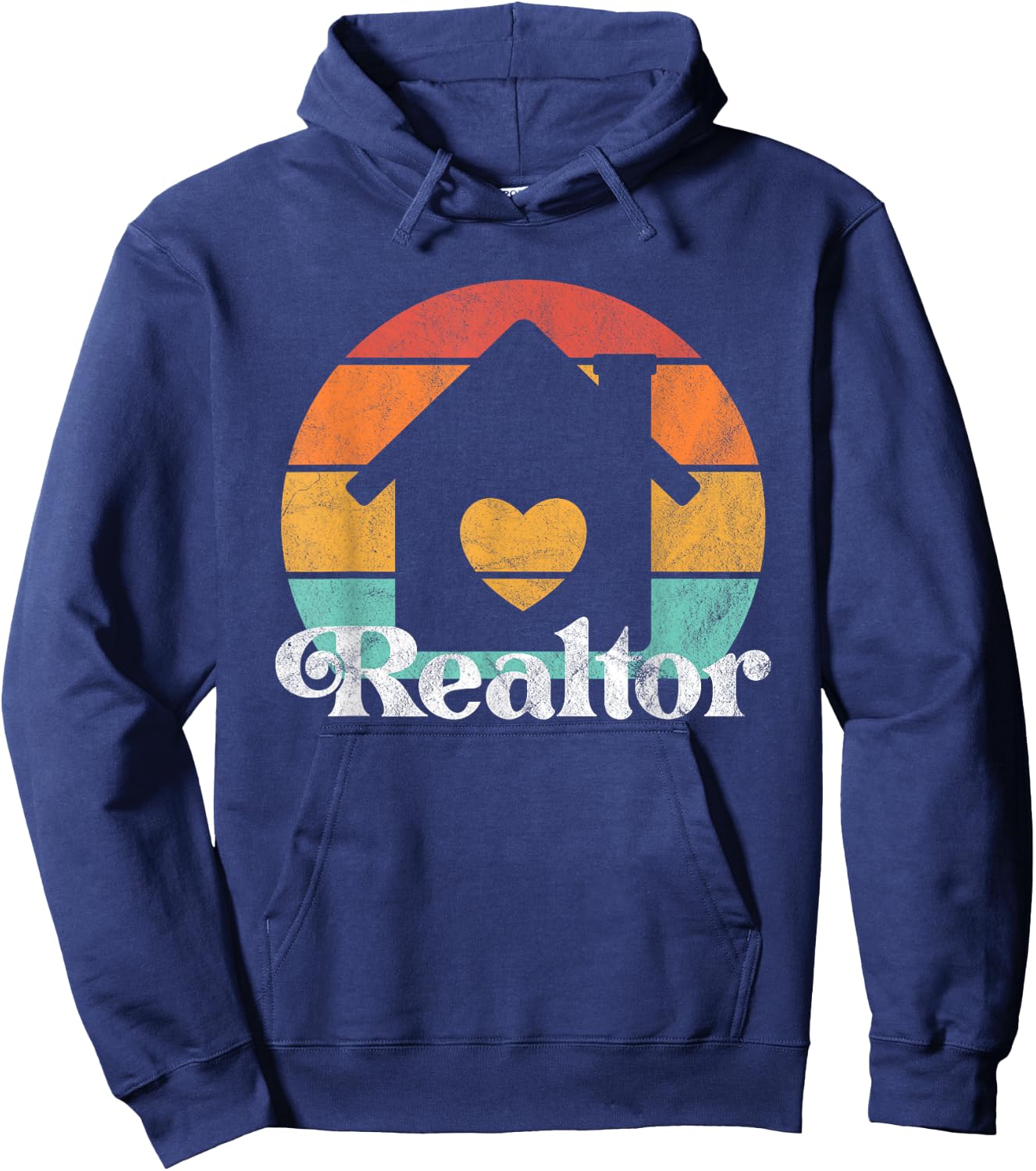 Real Estate or Realtor Retro Vintage Hoodie - Hoodie | Navy