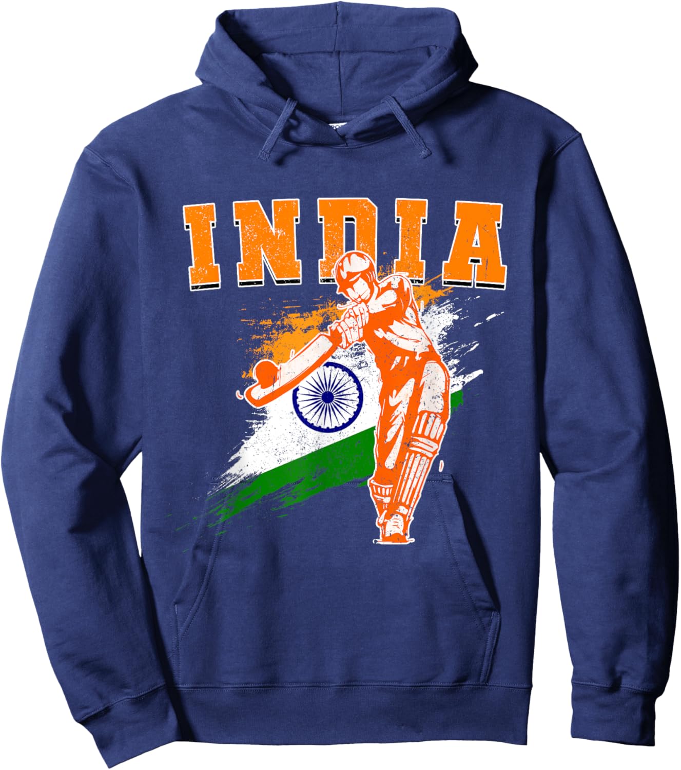 India Cricket Supporters Jersey | Bharath Cricket Fans Hoodie - Hoodie | Navy
