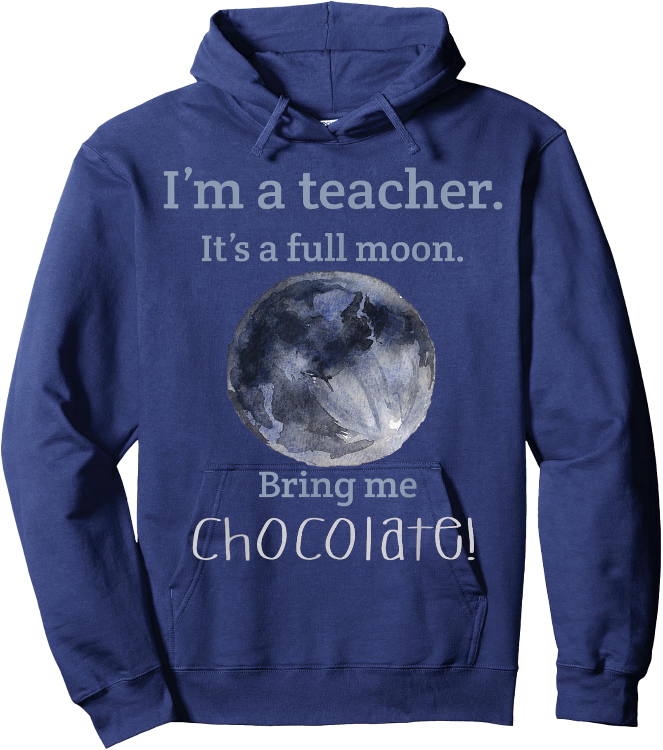 Full Moon teacher Humor Women Girls Kids Hoodie - Hoodie | Navy