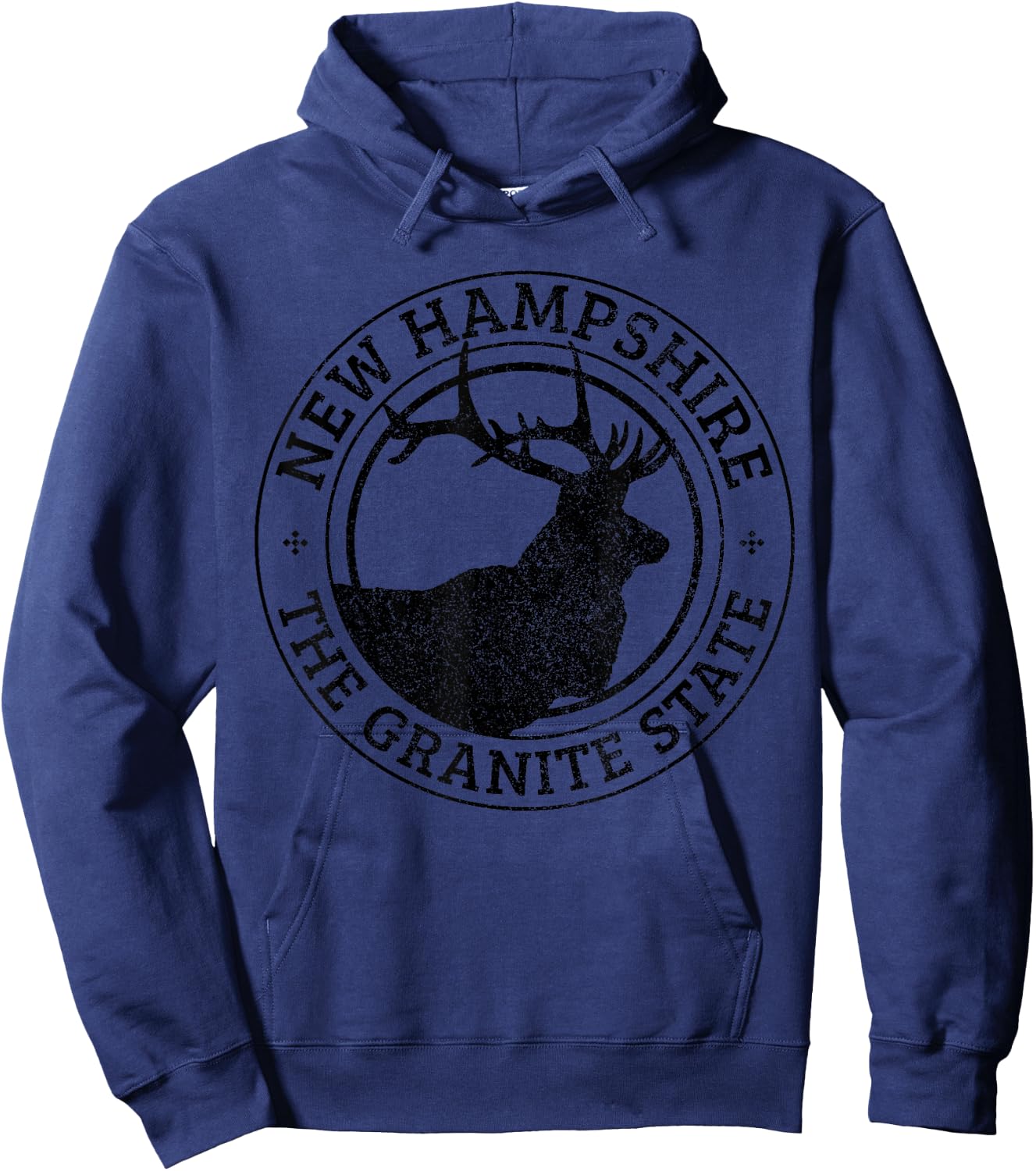 New Hampshire Granite State Moose Hunting Hunter Souvenir Hoodie - Hoodie | Navy