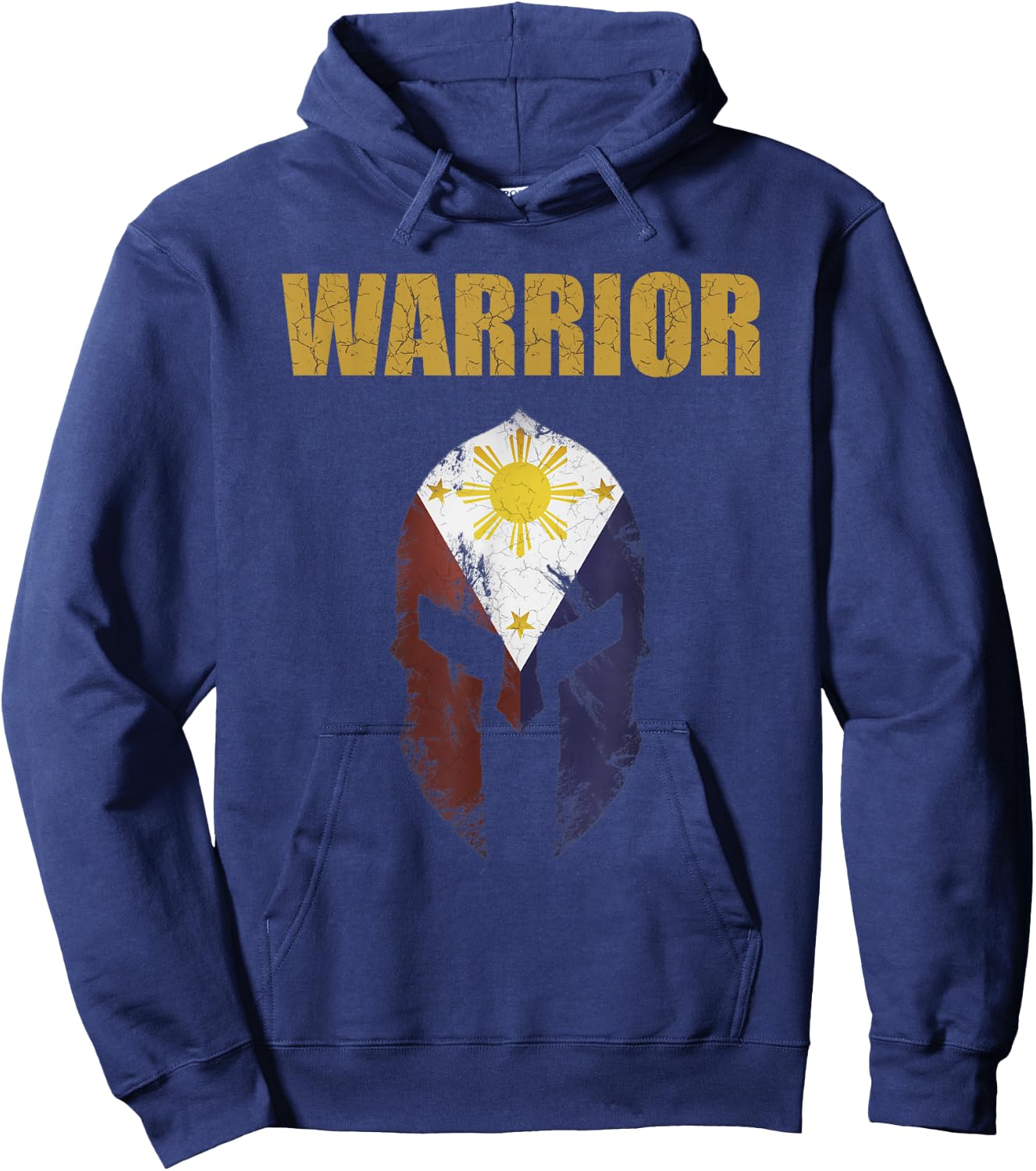 Vintage Motivational Workout Shirt-Filipino Spartan Warrior Hoodie - Hoodie | Navy