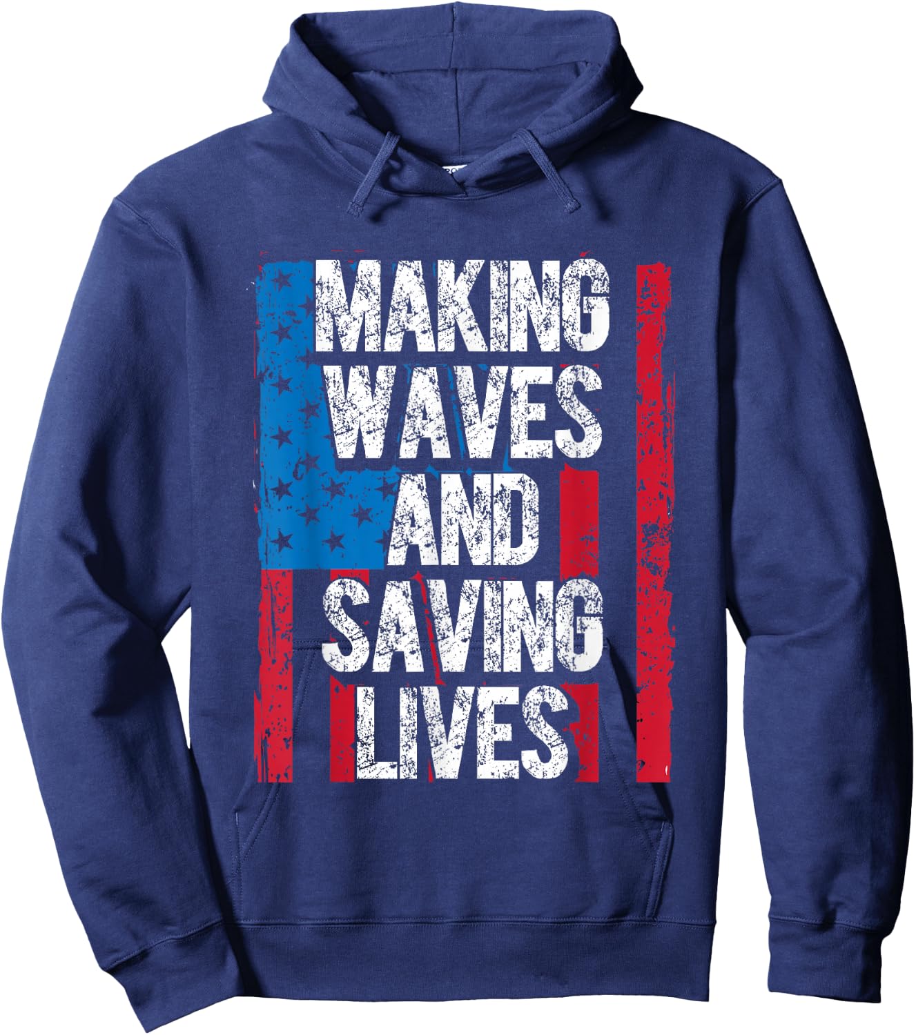 Semper Paratus Long Blue Line US Coast Guard Dad Mom Hoodie - Hoodie | Navy