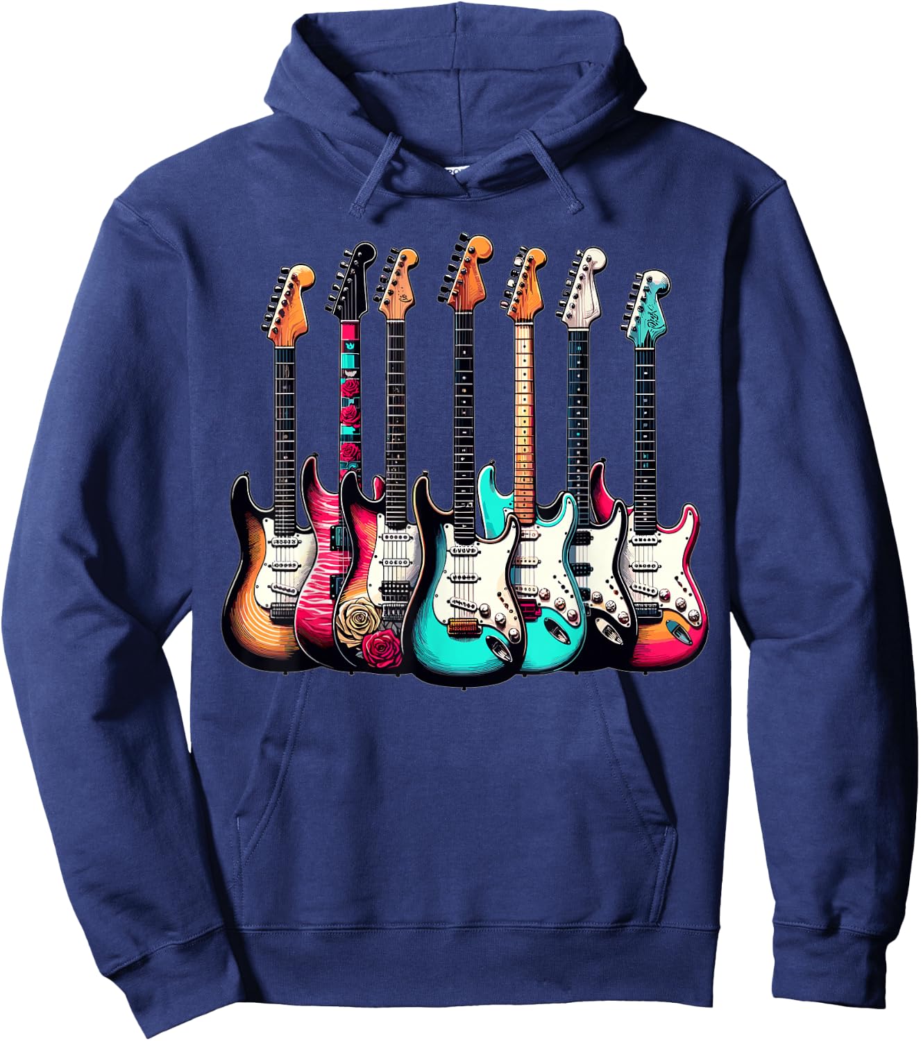 Guitars Guitarists Musican , Small, Black Hoodie - Hoodie | Navy