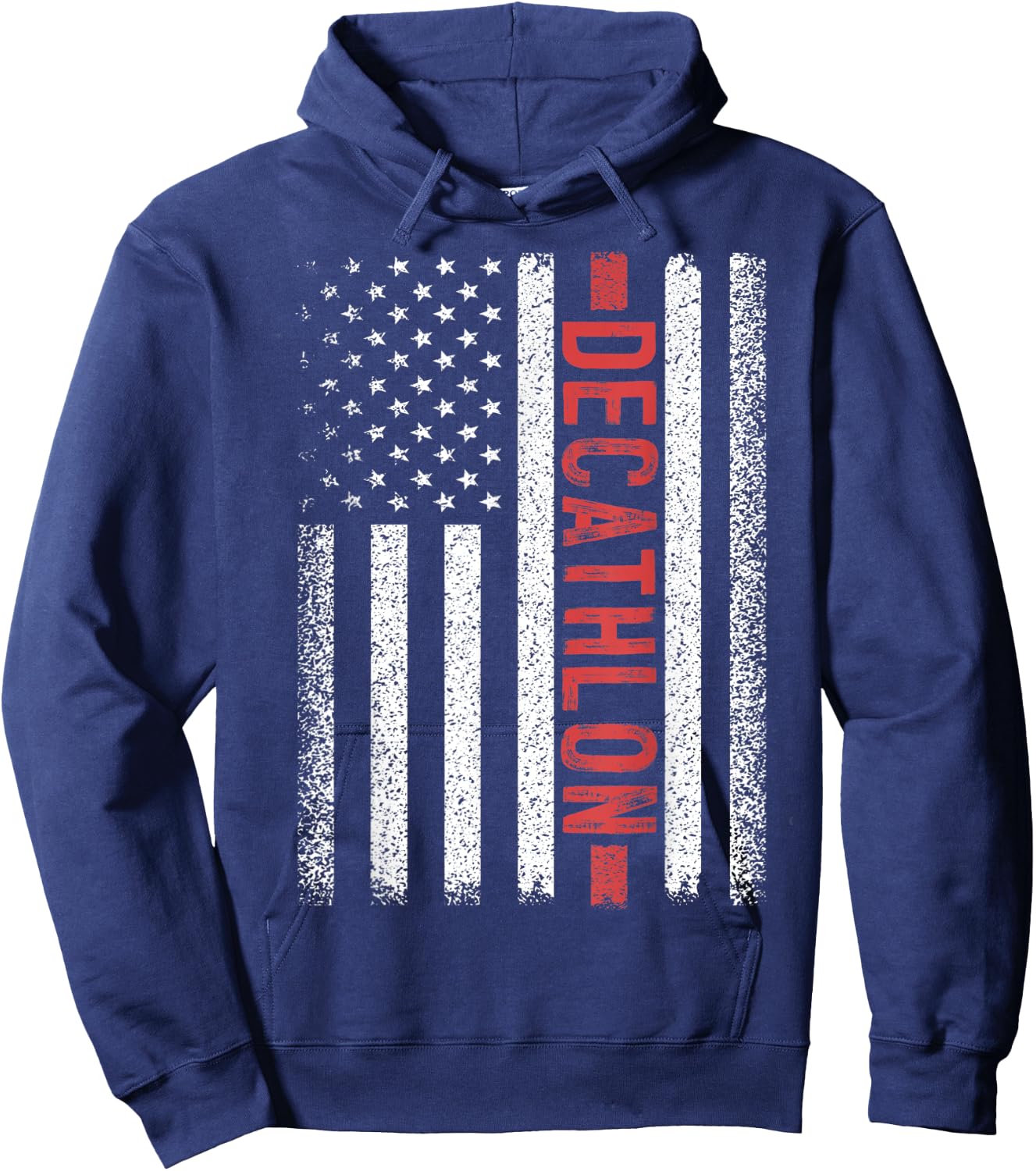 Decathlon American Flag 4th of July Cool Player Novelty Men Hoodie - Hoodie | Navy