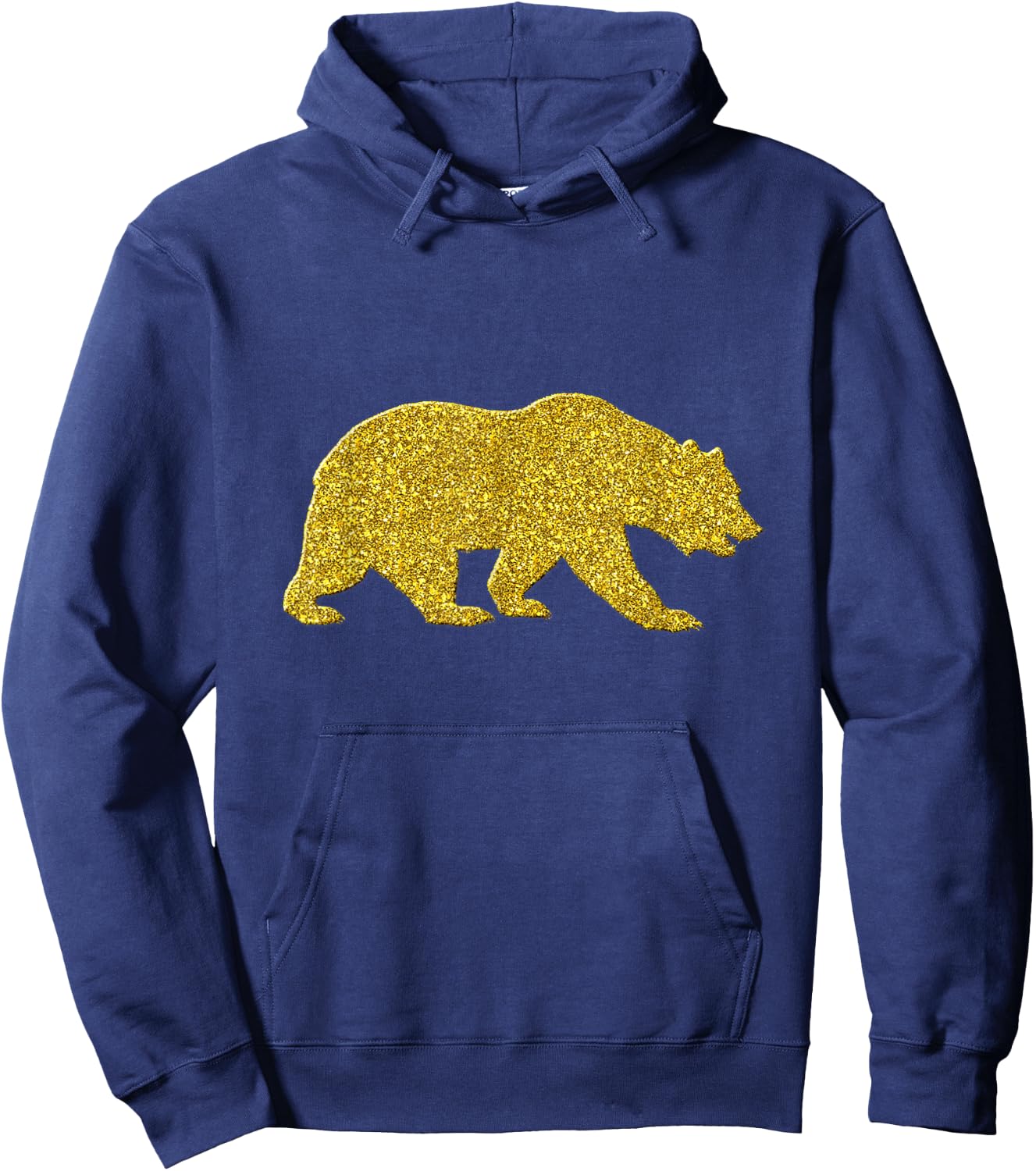 Bear Vintage Golden Retro Animal Symbol Hoodie - Hoodie | Navy